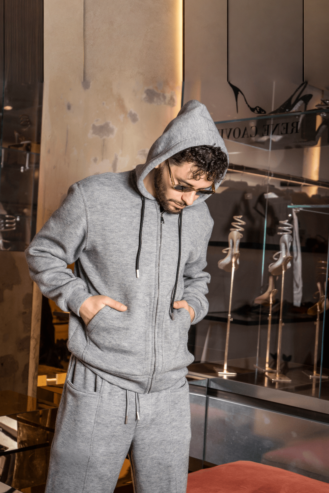 Zip - up | Sweatshirt | Grey - Giuliano Galiano | Handcrafted Luxury Sneakers Made In Italy
