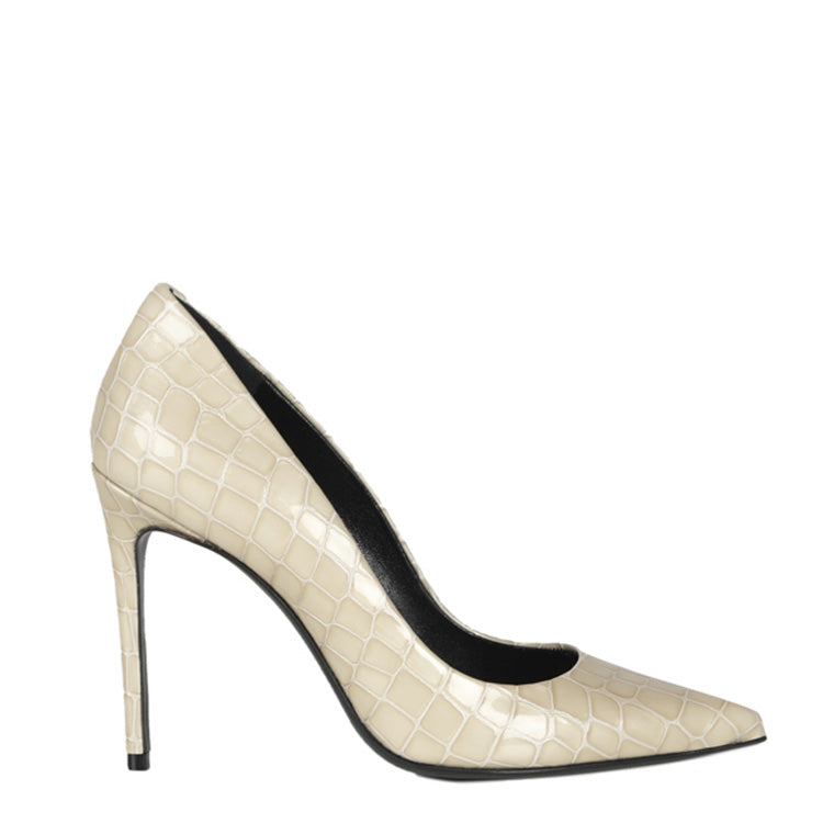 Gemma | Beige | Croc-Stil
