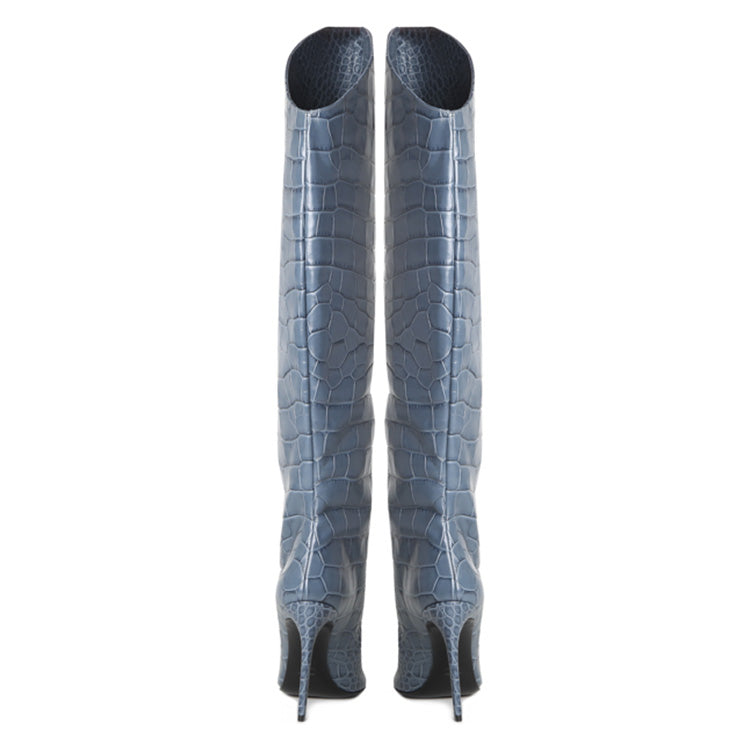 Elise High Boots | Petroil | Stampa Coccodrillo | Woman