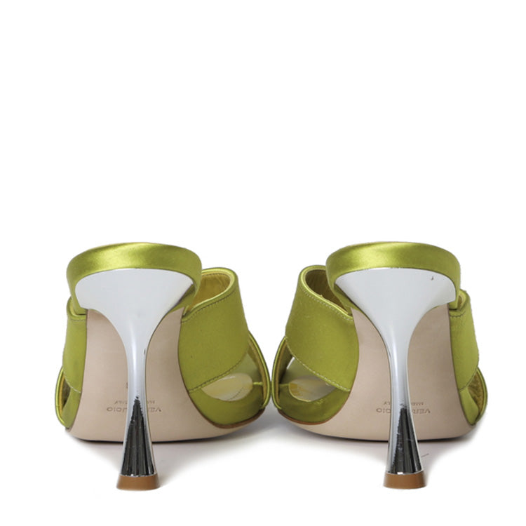 Edina Sandalen | Satin | Grün