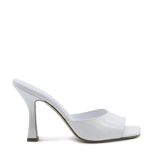 Pantoletten Sandra | Pelle | Bianco