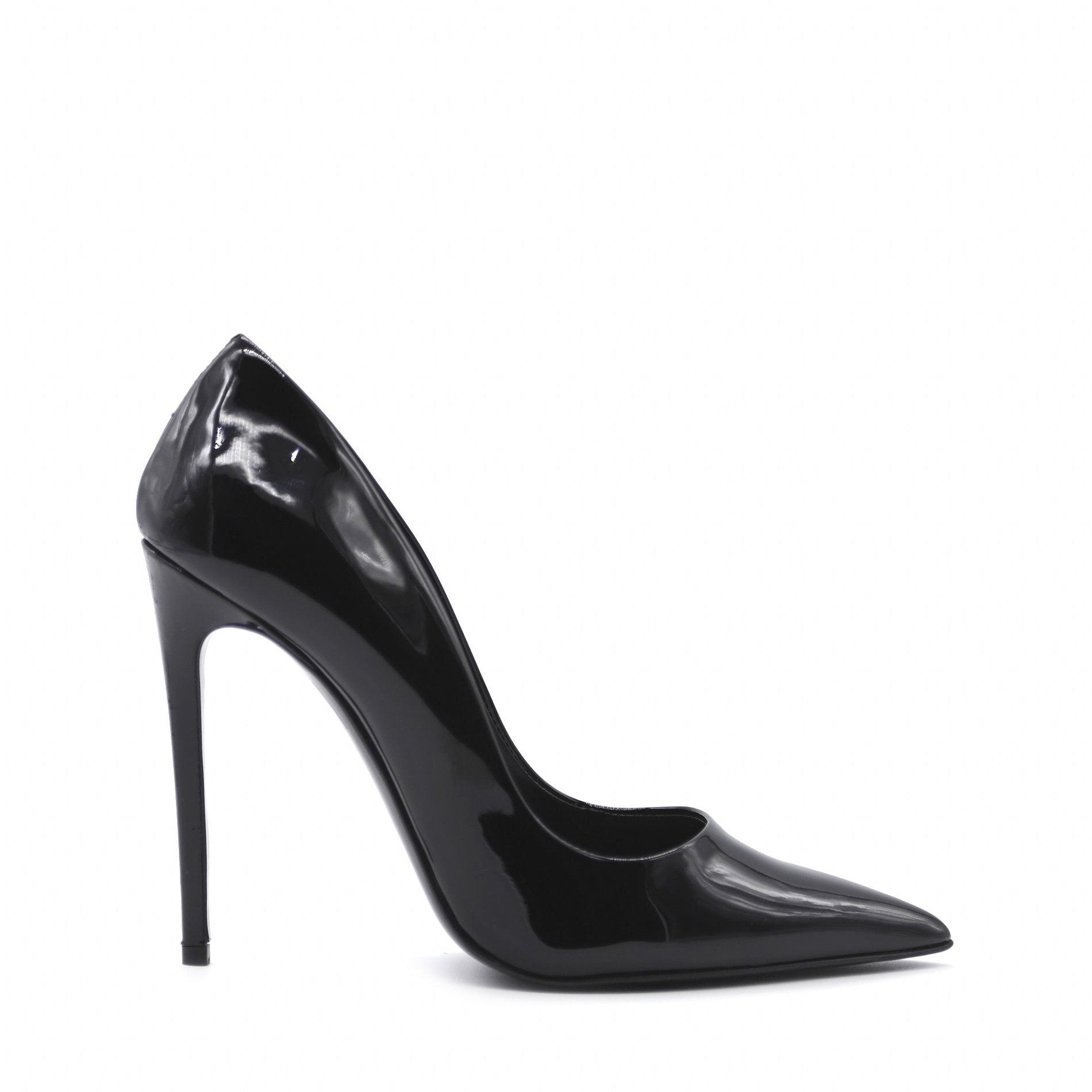 Dekolleté Amanda | Nero | Pelle Vernicata