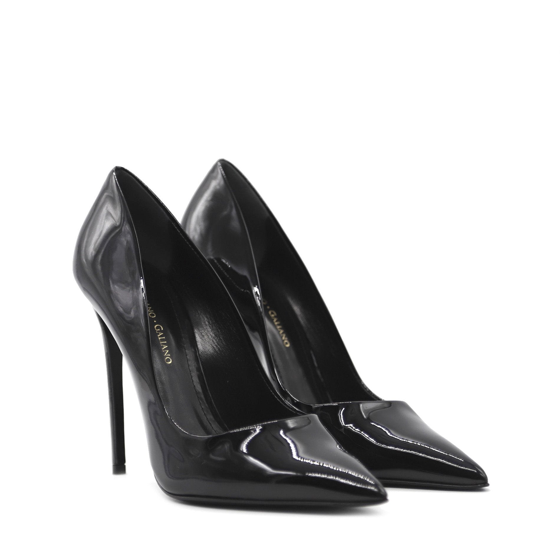 Dekolleté Amanda | Nero | Pelle Vernicata
