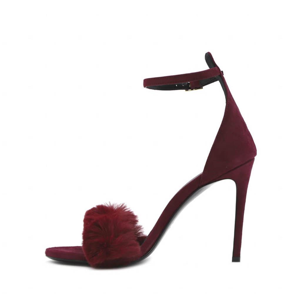 Sandalen Claire | Bordeaux | Pelle Scamosciata
