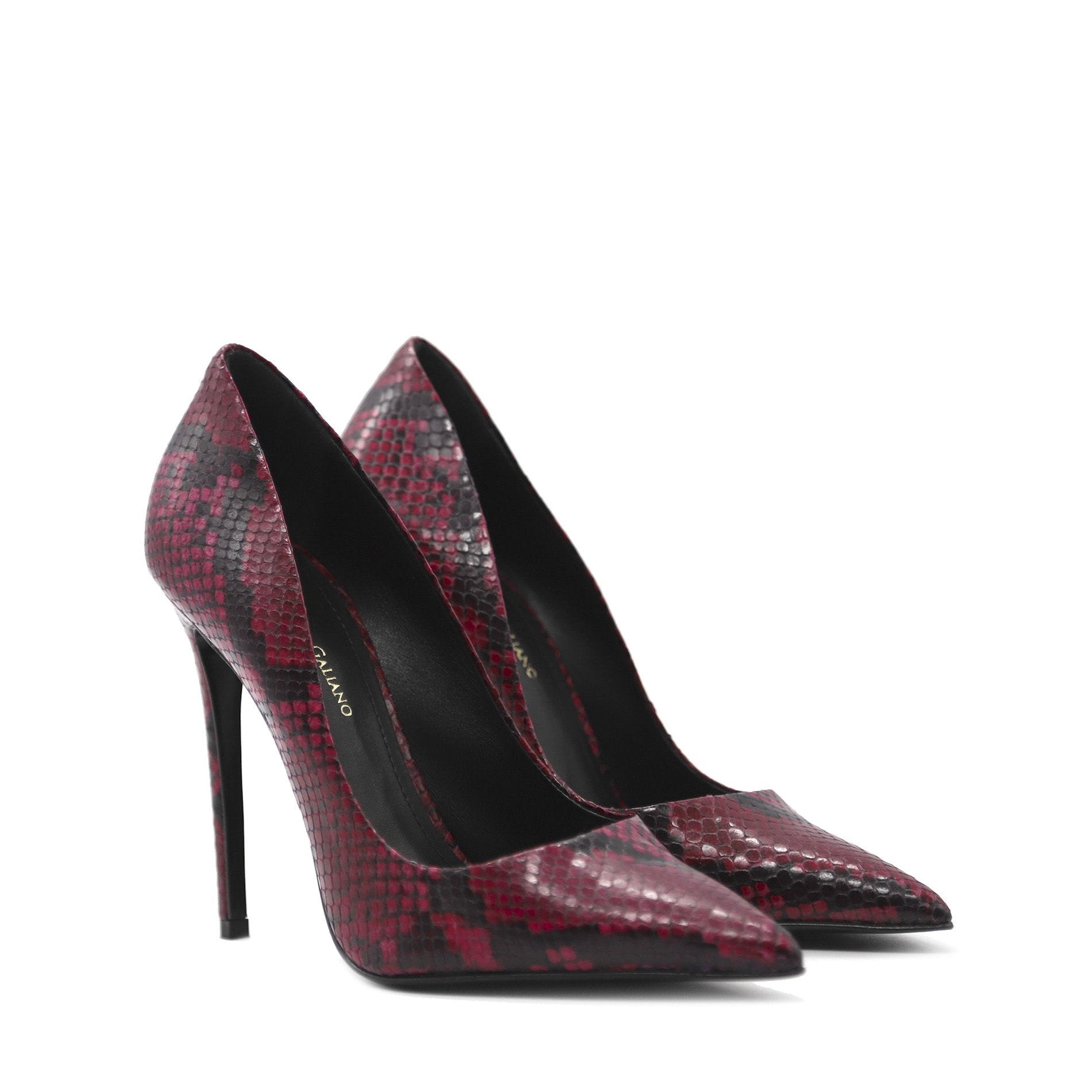 Dekolleté Amanda | Rosso | Pelle Stampa Pitone