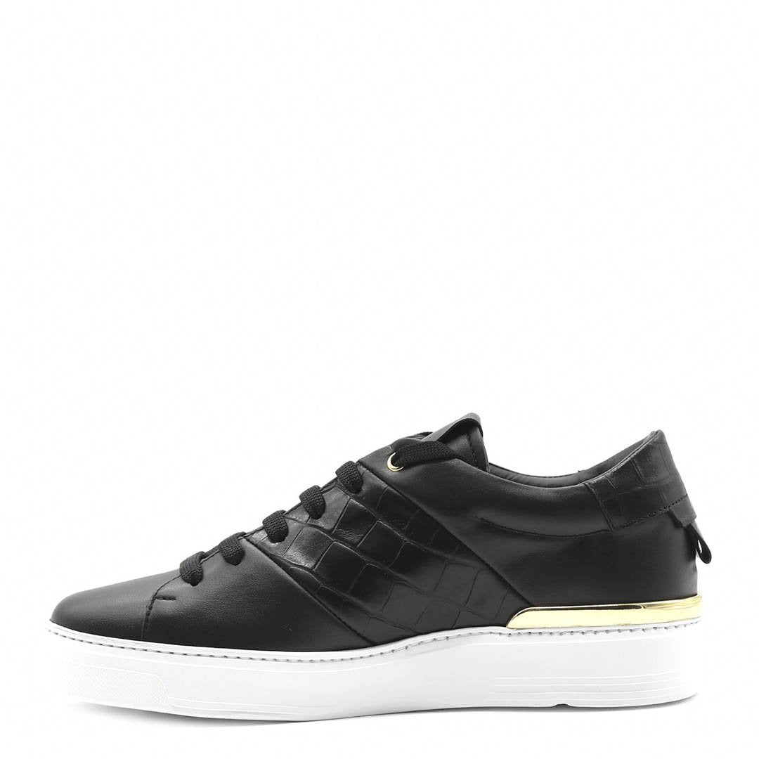 King1 Sneakers | Black | Croc Design |