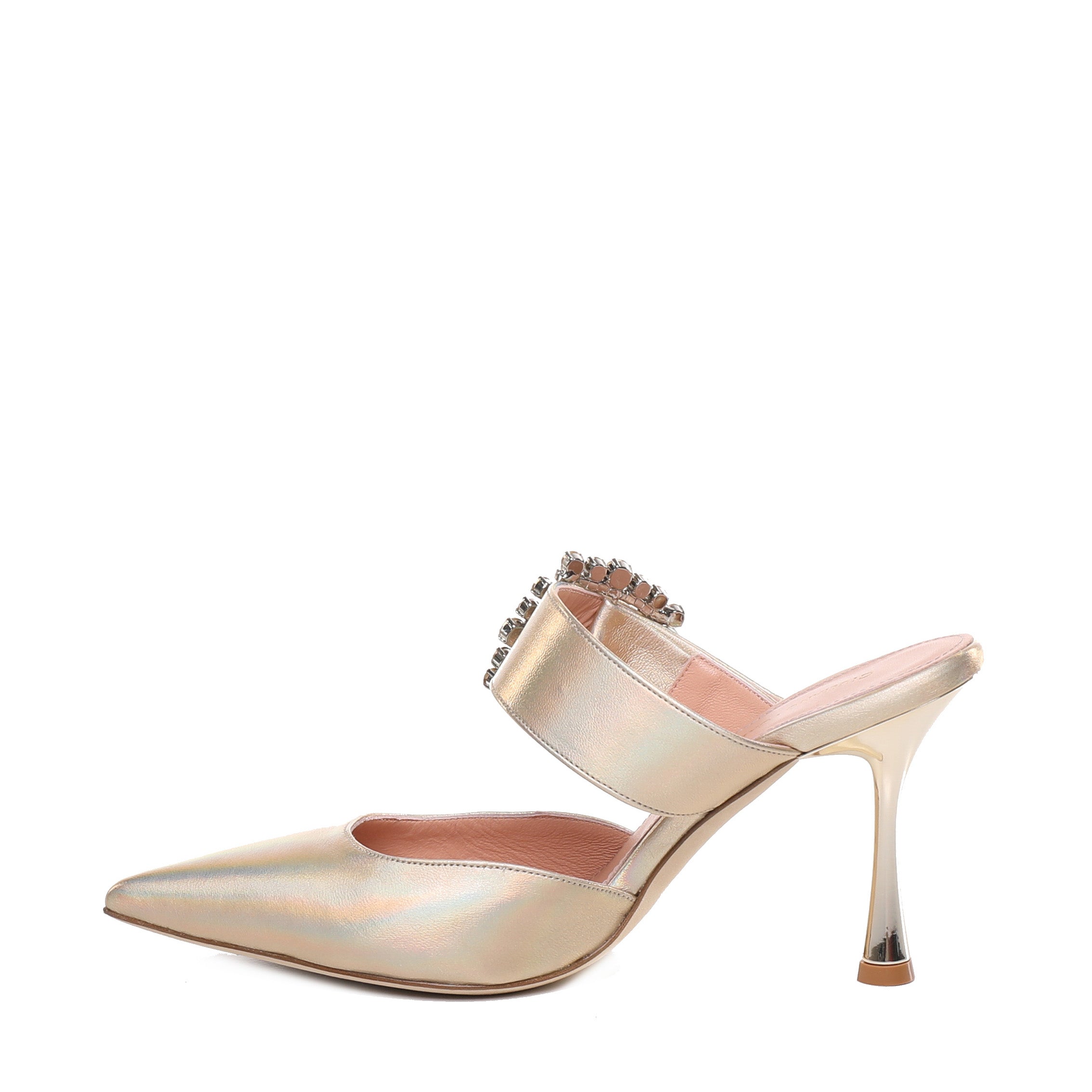 Pantoletten Alena | Pelle | Platin
