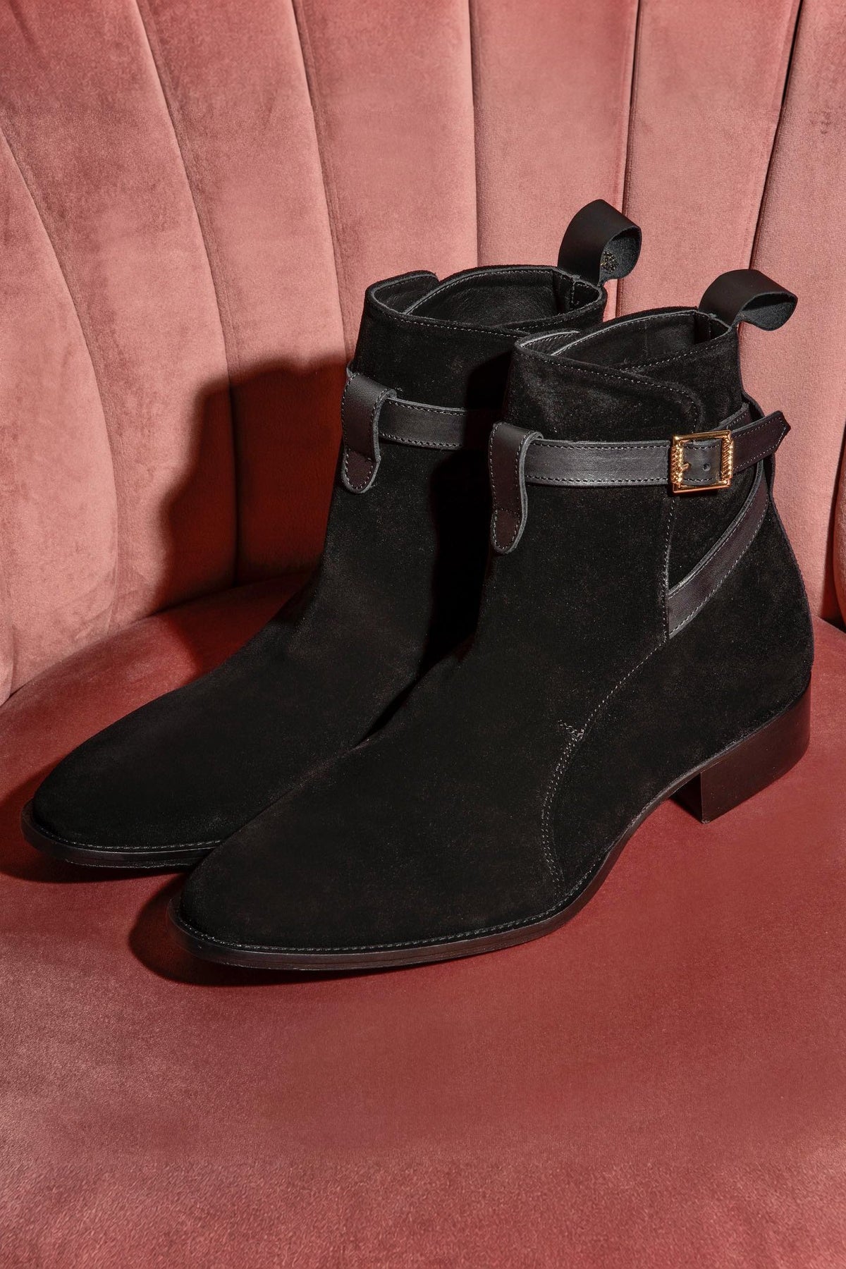 Ankle Boots | Black Suede Leather - Giuliano Galiano | Handcrafted Luxury Sneakers Made In Italy