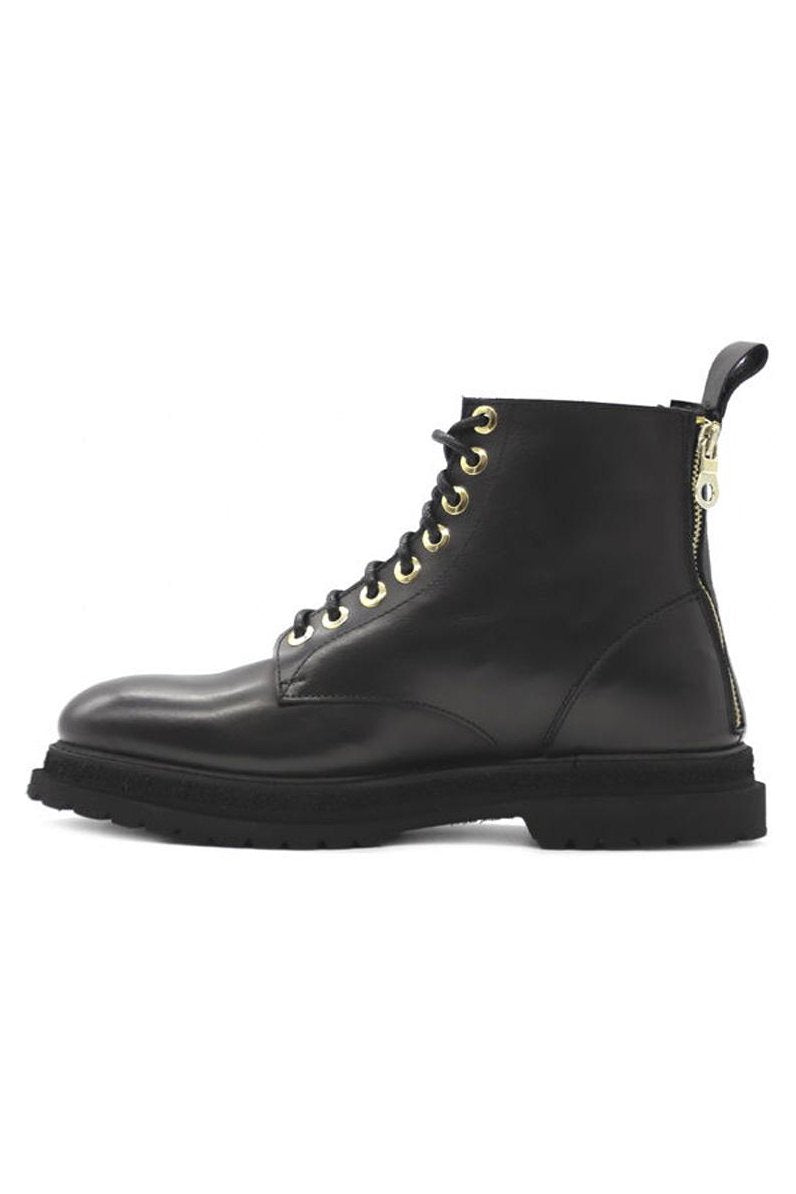 Ankle Boots | Multi - Zip | Black Leather - Giuliano Galiano | Handcrafted Luxury Sneakers Made In Italy