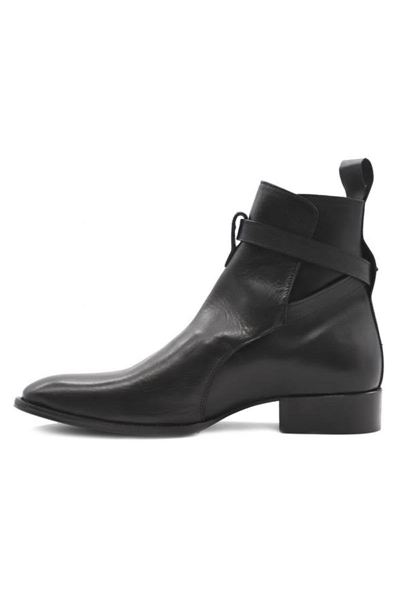 Ankle Boots | Smooth Black Leather - Giuliano Galiano | Handcrafted Luxury Sneakers Made In Italy