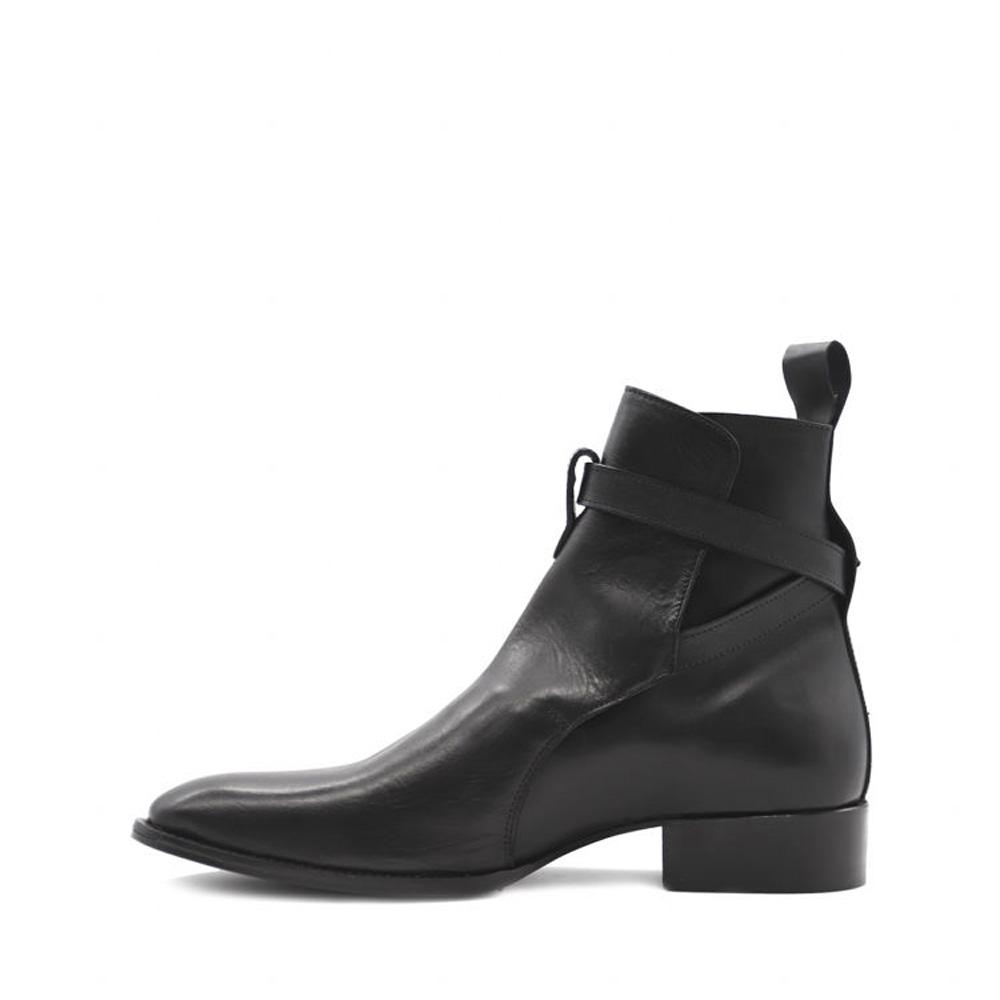 Ankle Boots | Smooth Black Leather - Giuliano Galiano | Handcrafted Luxury Sneakers Made In Italy