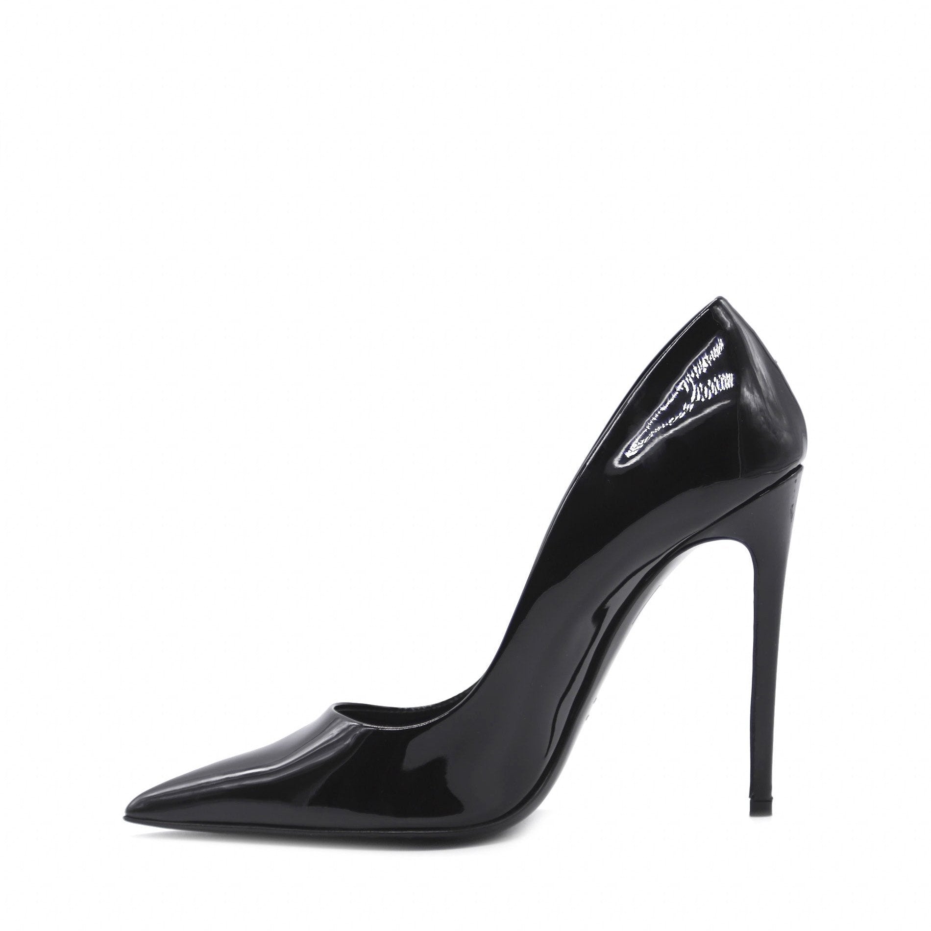 Dekolleté Amanda | Nero | Pelle Vernicata