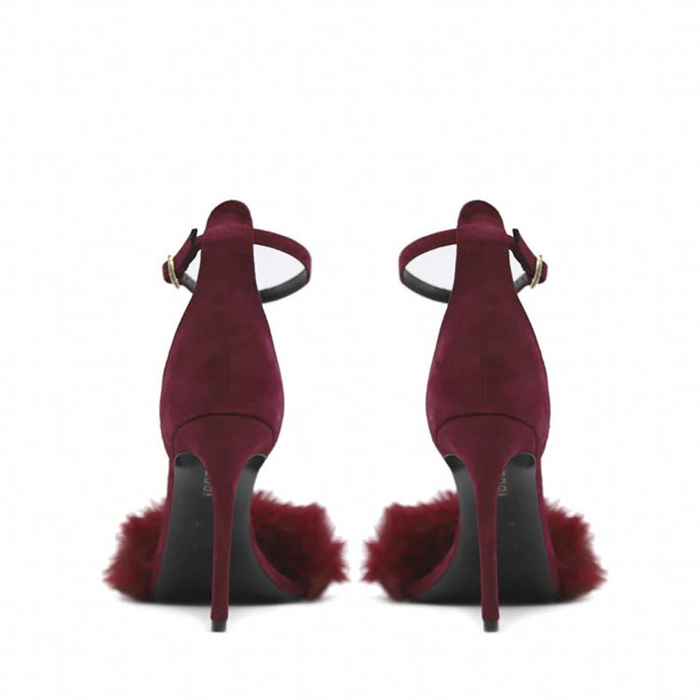 Sandalen Claire | Bordeaux | Pelle Scamosciata
