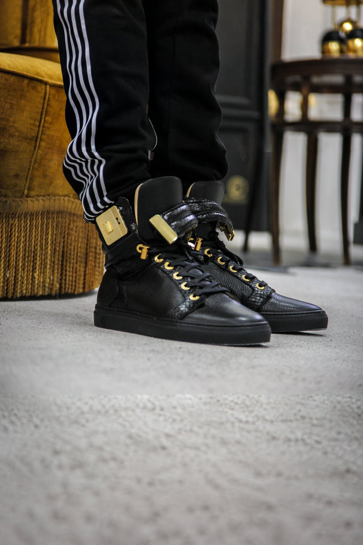 Black Soul Black | Black | Leather | Limited Edition - Giuliano Galiano | Handcrafted Luxury Sneakers Made In Italy