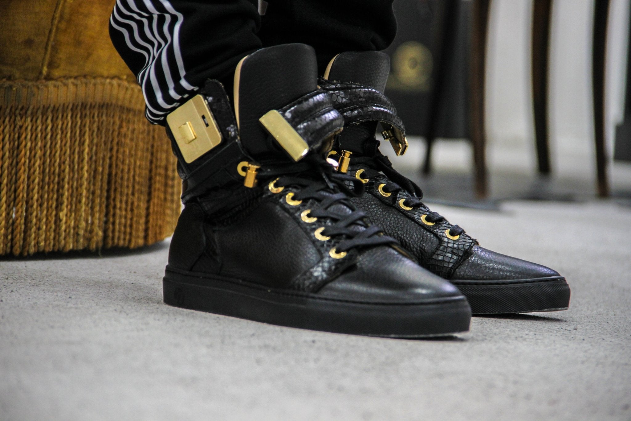 Black Soul Black | Black | Leather | Limited Edition - Giuliano Galiano | Handcrafted Luxury Sneakers Made In Italy