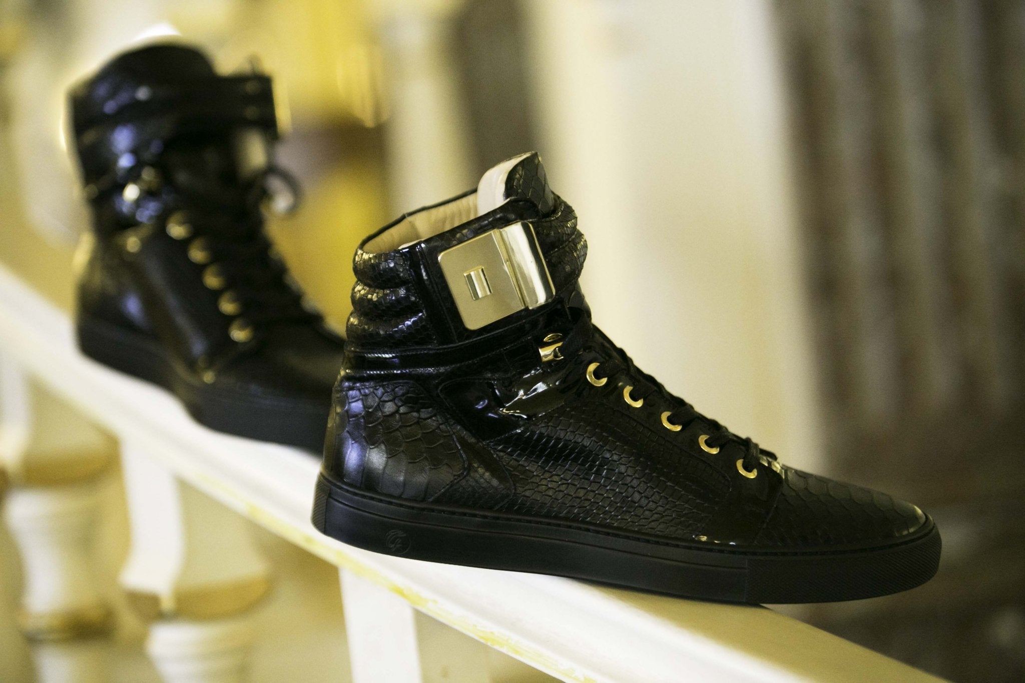 Black Soul Black | Black | Python X FRENCH MONTANA | Limited Edition - Giuliano Galiano | Handcrafted Luxury Sneakers Made In Italy