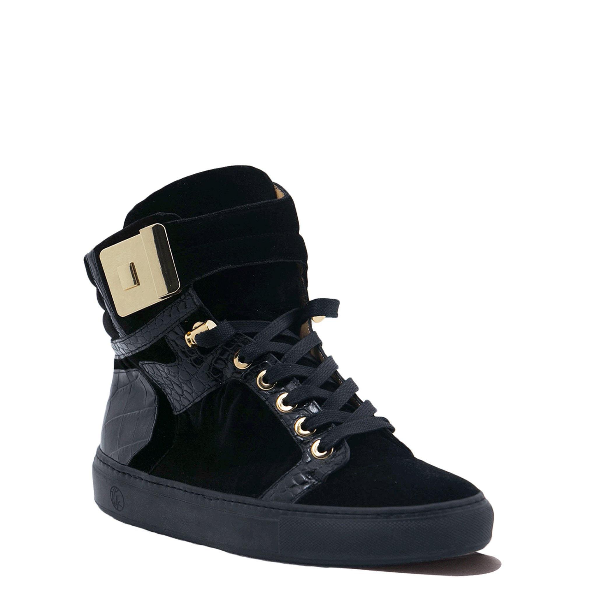 Black Soul Black | Black | Velvet | Limited Edition - Giuliano Galiano | Handcrafted Luxury Sneakers Made In Italy