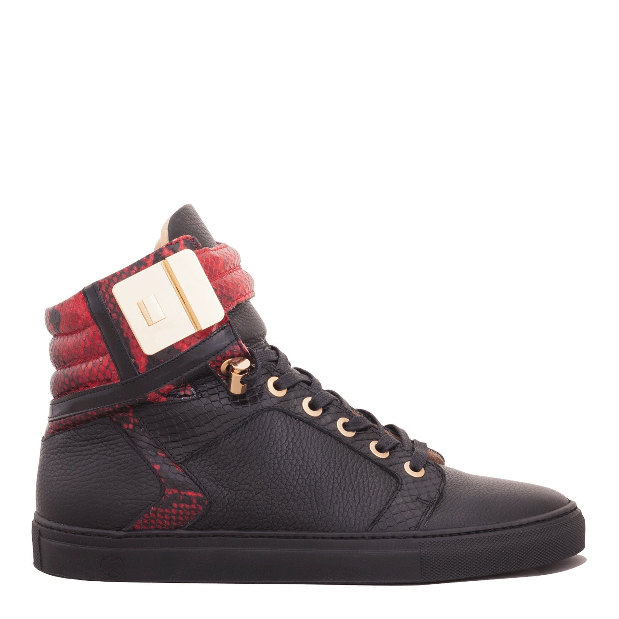 Black Soul Black | Red | Leather | Limited Edition - Giuliano Galiano | Handcrafted Luxury Sneakers Made In Italy