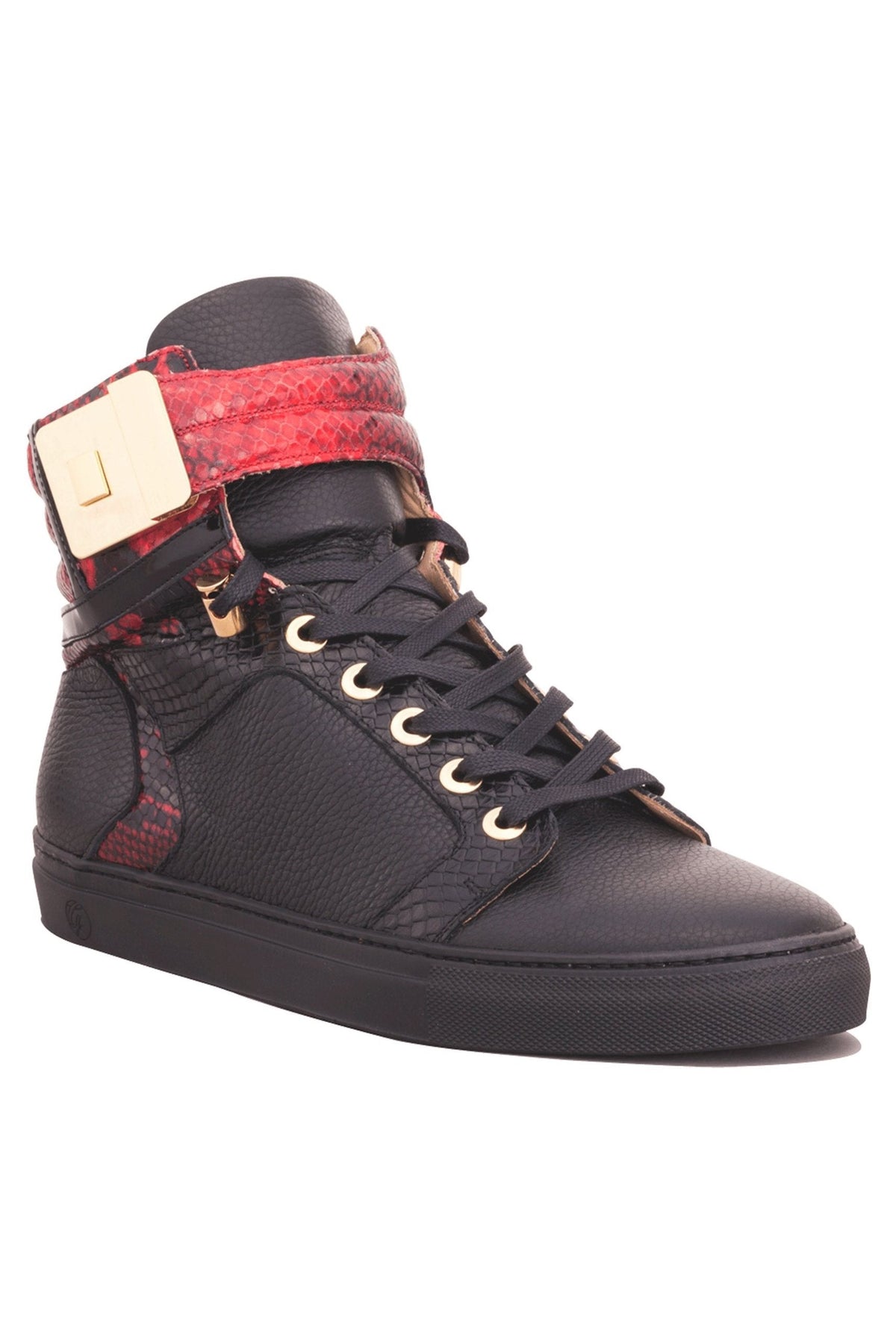 Black Soul Black | Red | Leather | Limited Edition - Giuliano Galiano | Handcrafted Luxury Sneakers Made In Italy