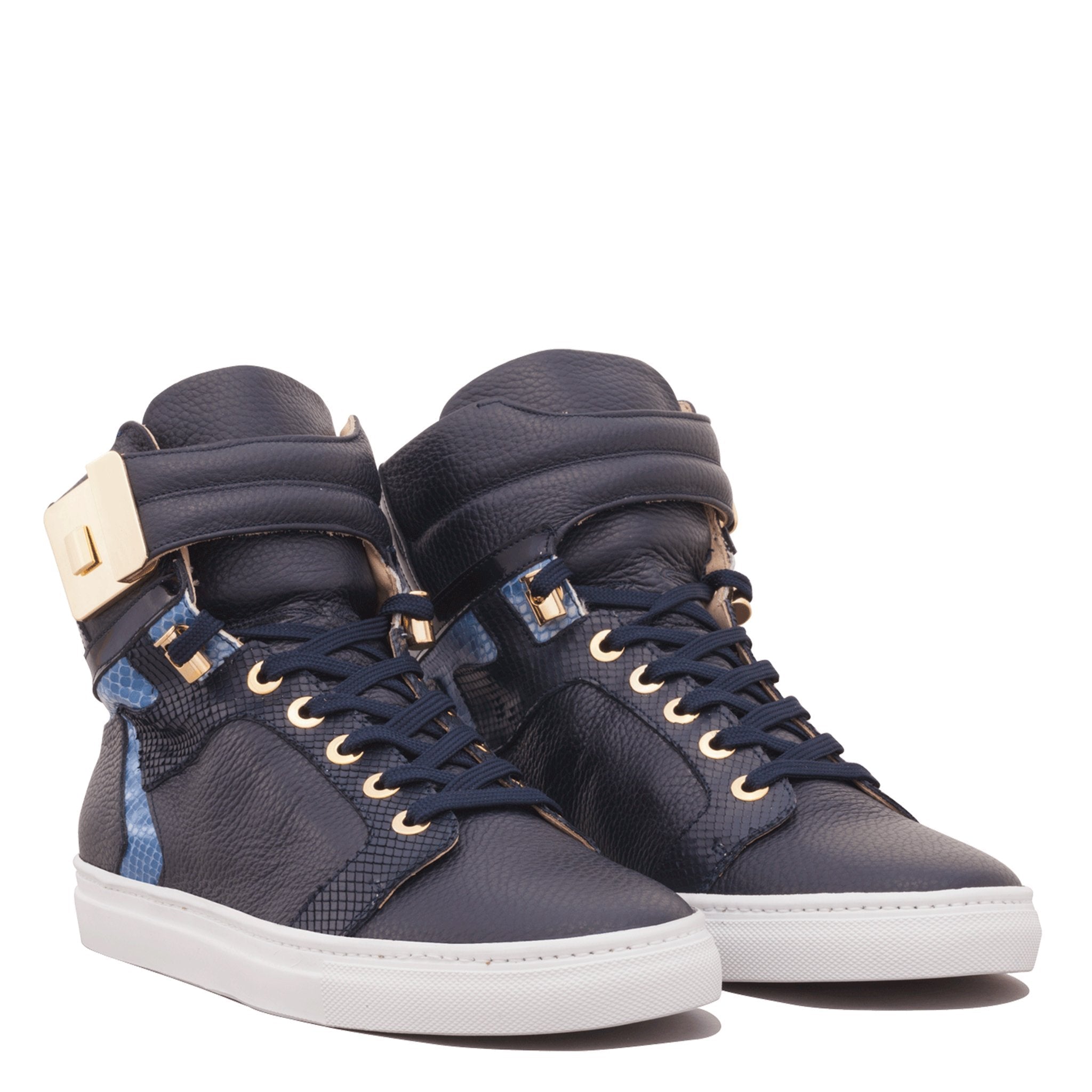 Black Soul Blue | Blue | Leather | Limited Edition - Giuliano Galiano | Handcrafted Luxury Sneakers Made In Italy