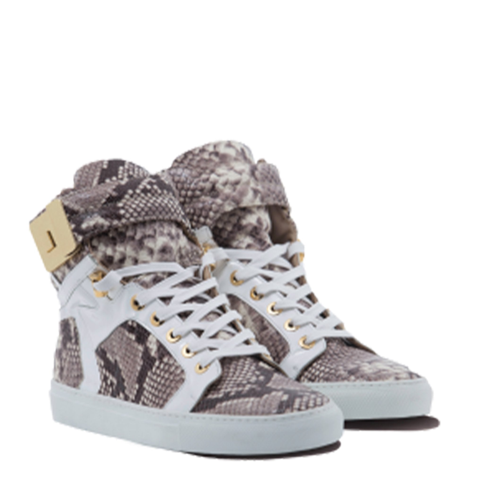 Black Soul Grey | White | Python | Limited Edition - Giuliano Galiano | Handcrafted Luxury Sneakers Made In Italy