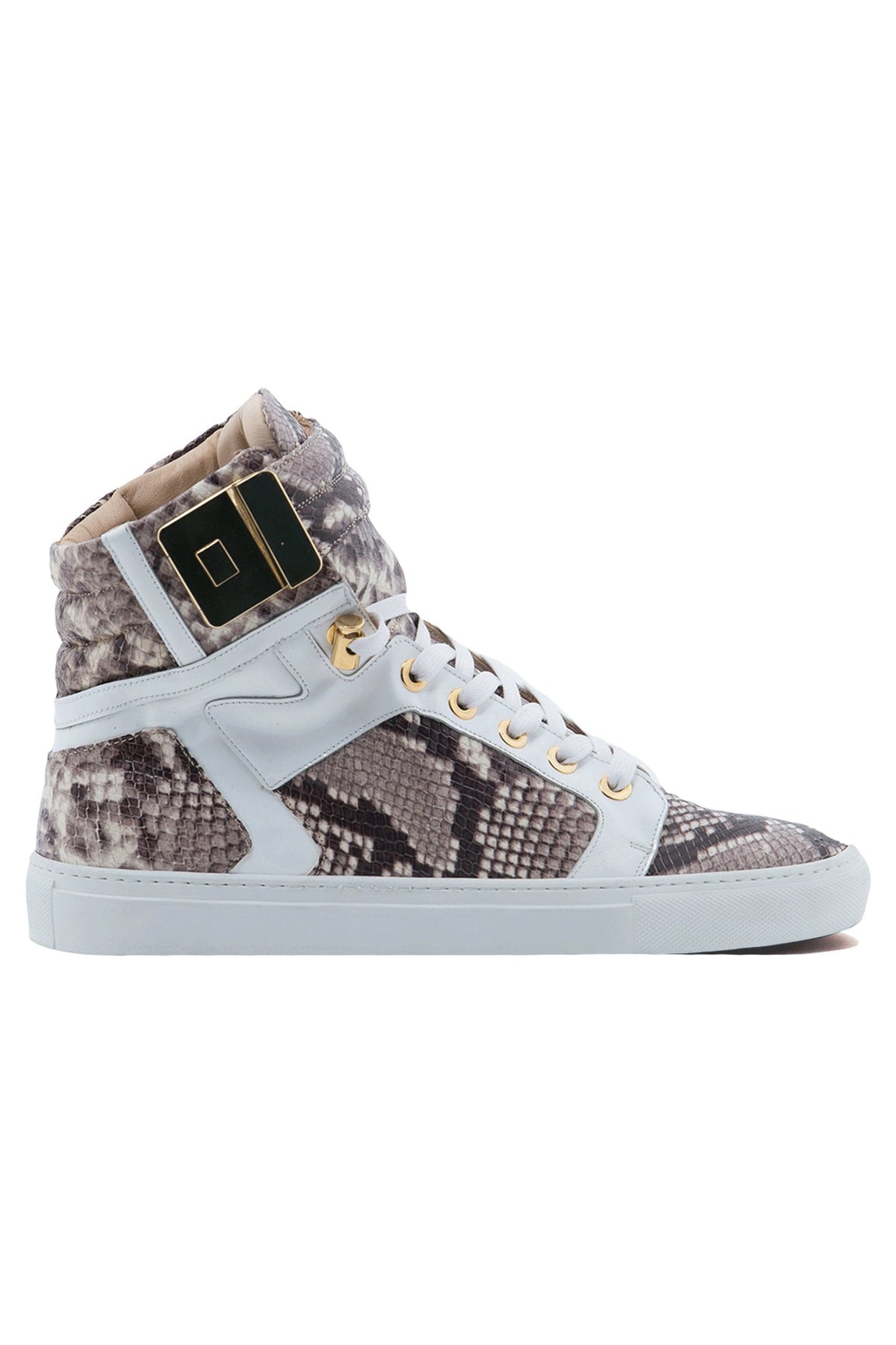 Black Soul Grey | White | Python | Limited Edition - Giuliano Galiano | Handcrafted Luxury Sneakers Made In Italy