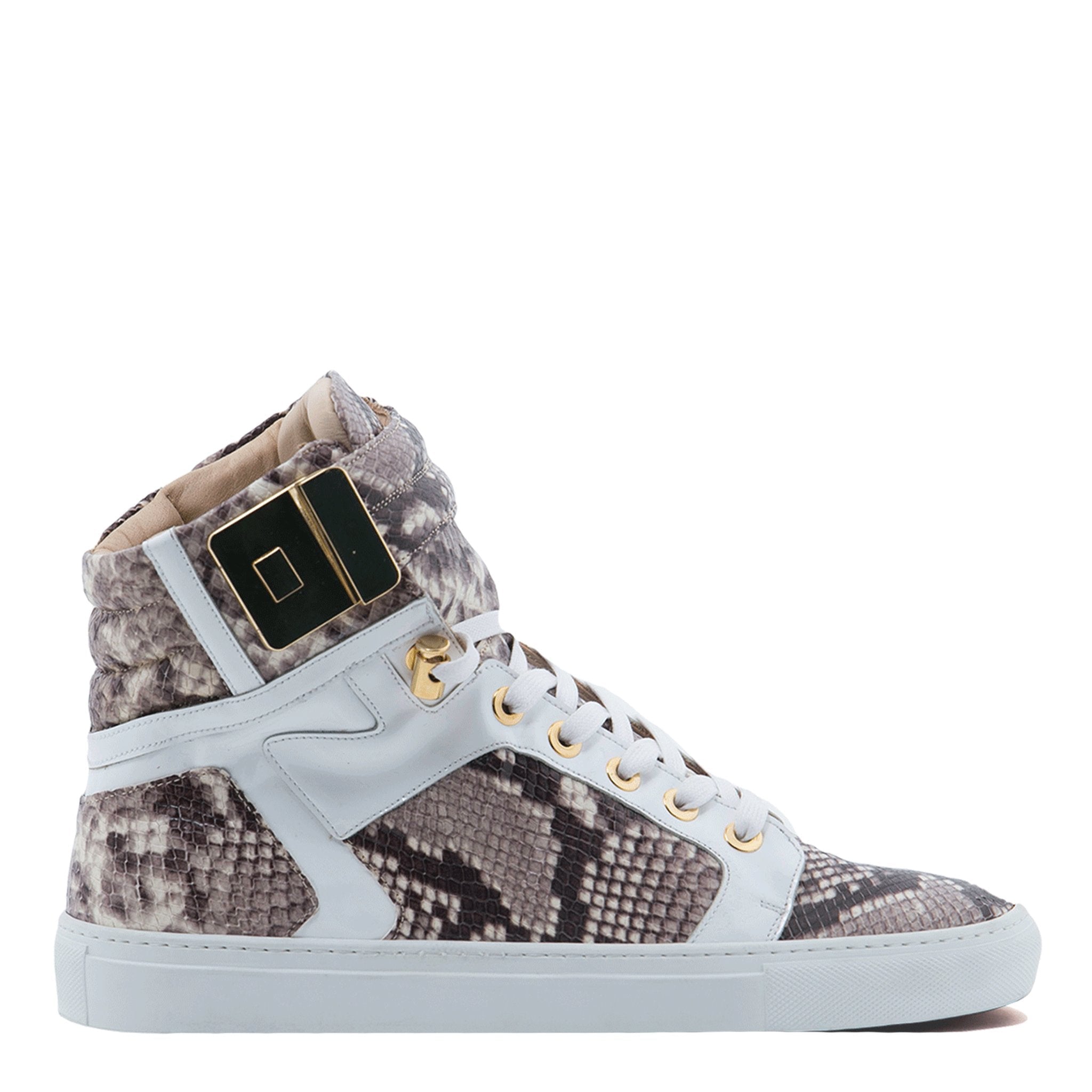 Black Soul Grey | White | Python | Limited Edition - Giuliano Galiano | Handcrafted Luxury Sneakers Made In Italy