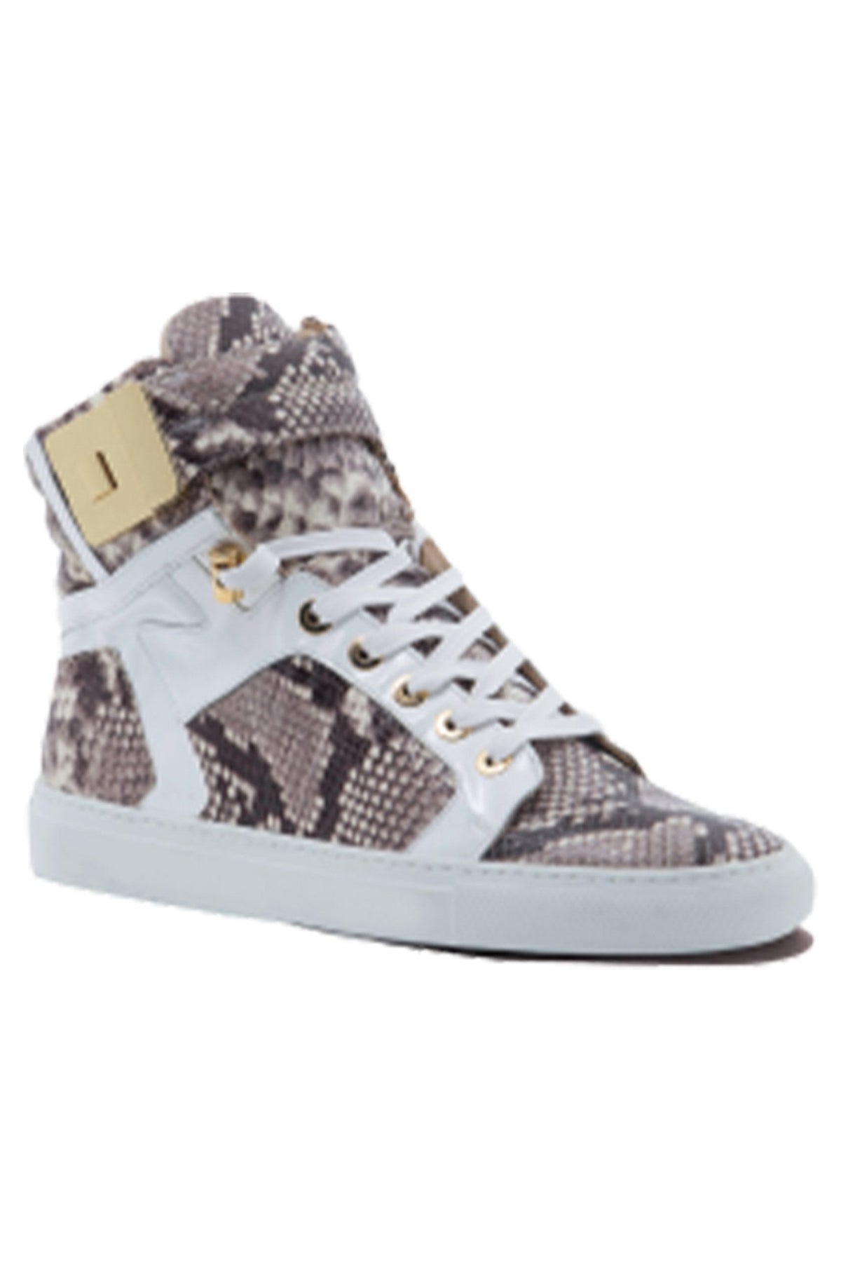Black Soul Grey | White | Python | Limited Edition - Giuliano Galiano | Handcrafted Luxury Sneakers Made In Italy