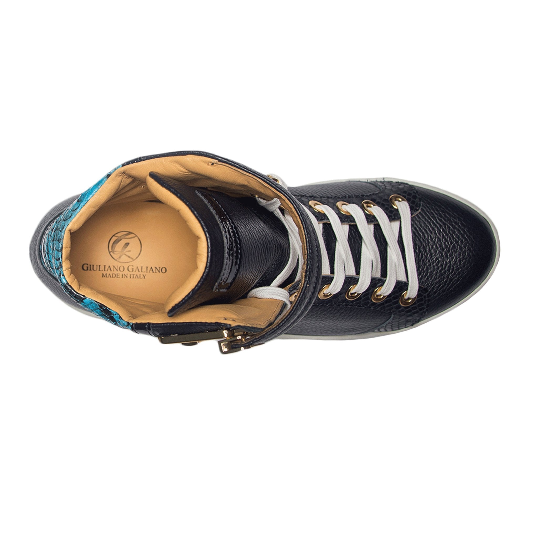 Black Soul II Blue | Blue | Leather | Limited Edition - Giuliano Galiano | Handcrafted Luxury Sneakers Made In Italy