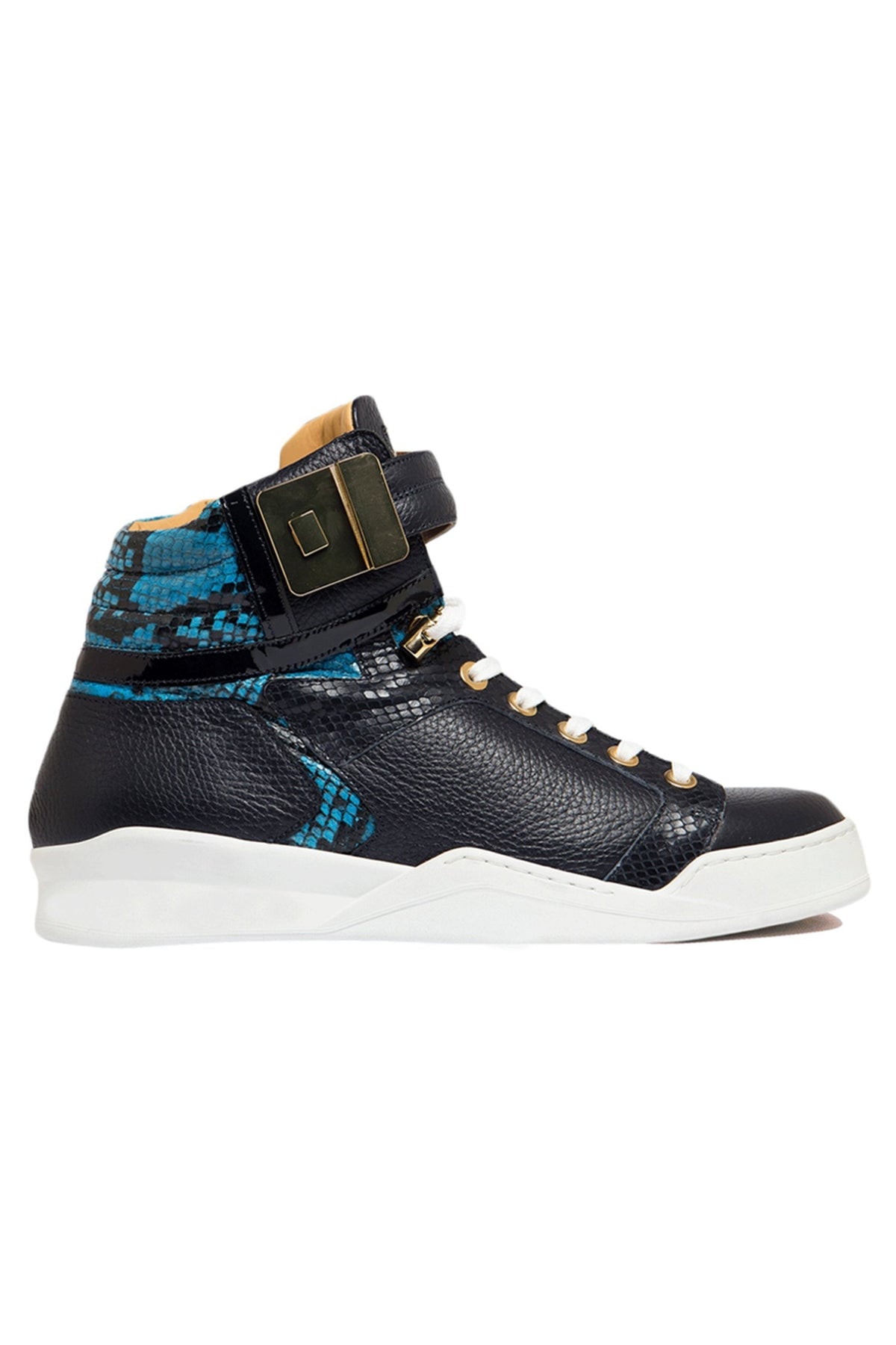 Black Soul II Blue | Blue | Leather | Limited Edition - Giuliano Galiano | Handcrafted Luxury Sneakers Made In Italy