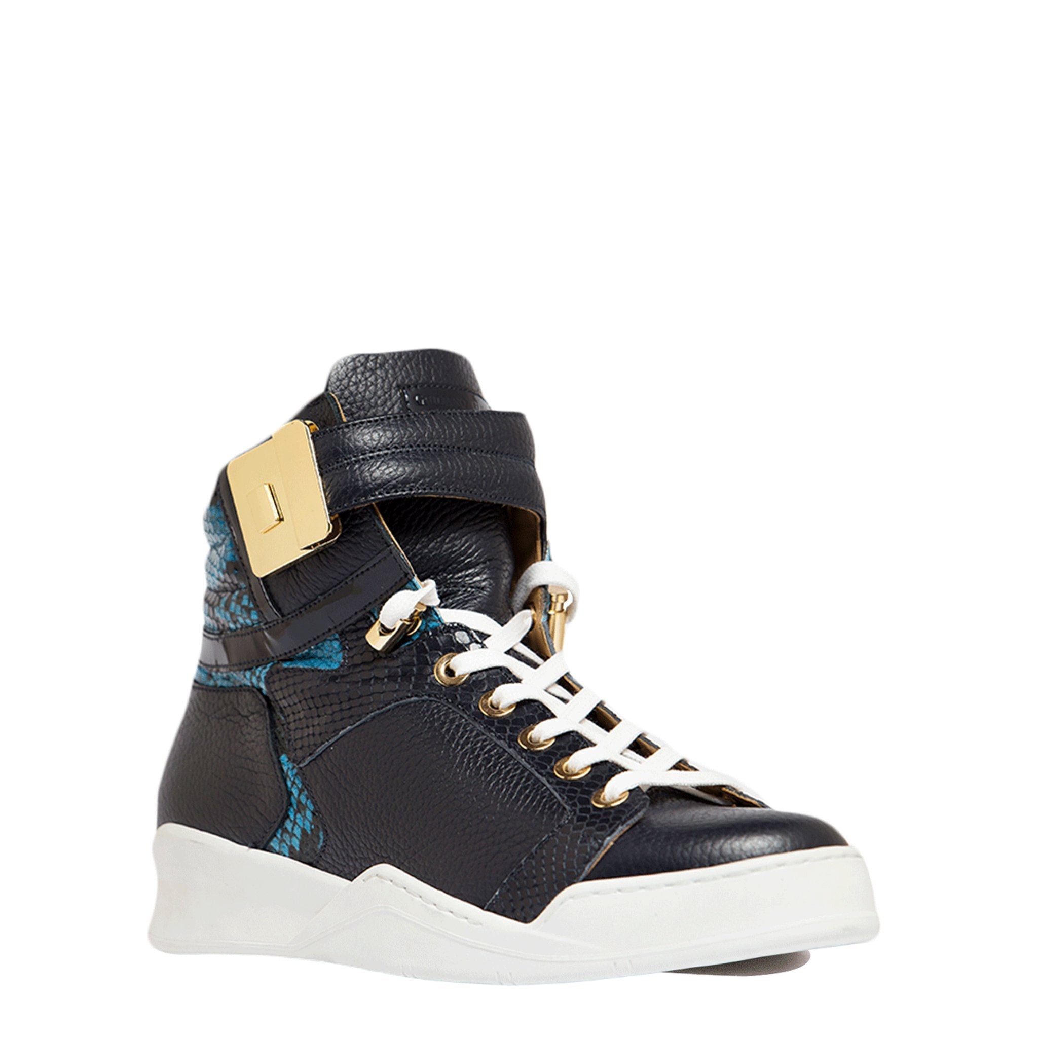 Black Soul II Blue | Blue | Leather | Limited Edition - Giuliano Galiano | Handcrafted Luxury Sneakers Made In Italy