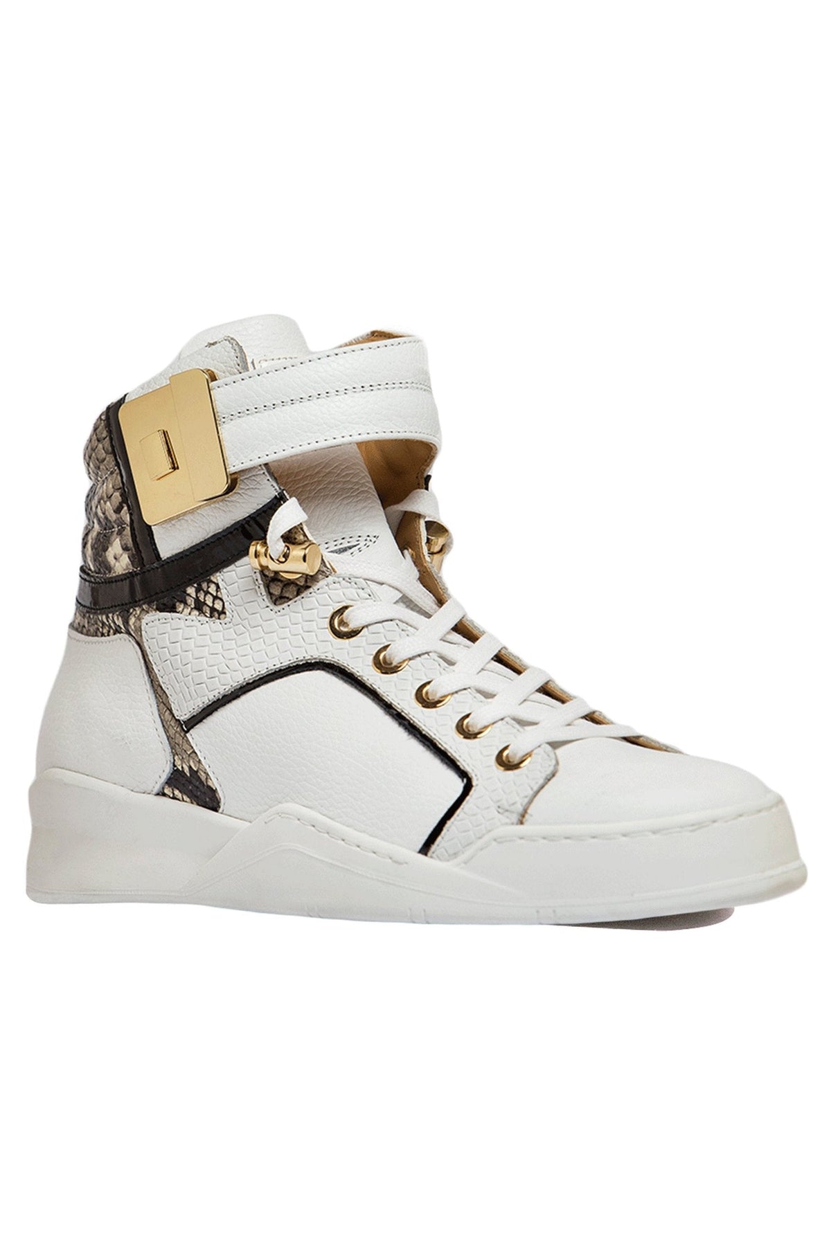 Black Soul II White | Grey | Leather | Limited Edition - Giuliano Galiano | Handcrafted Luxury Sneakers Made In Italy