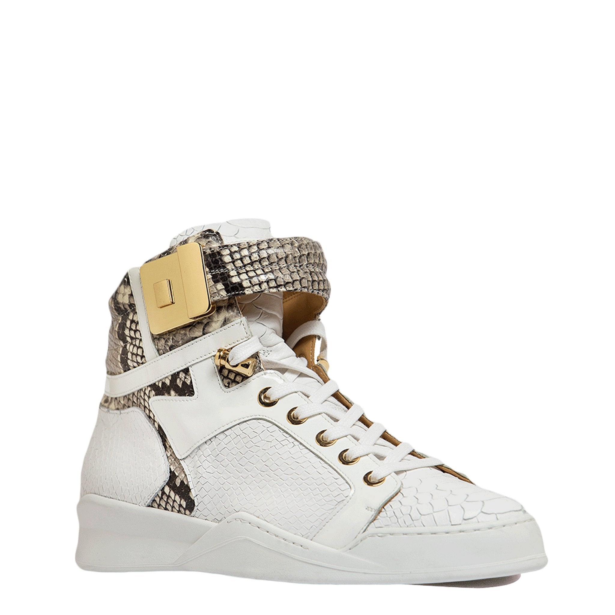Black Soul II White | Grey | Python | Limited Edition - Giuliano Galiano | Handcrafted Luxury Sneakers Made In Italy
