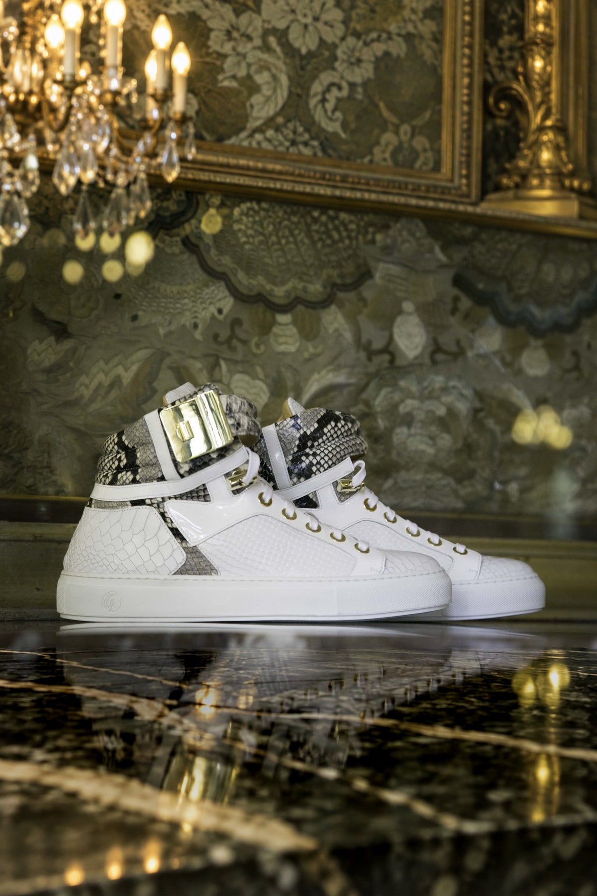 Black Soul II White | Grey | Python | Limited Edition - Giuliano Galiano | Handcrafted Luxury Sneakers Made In Italy