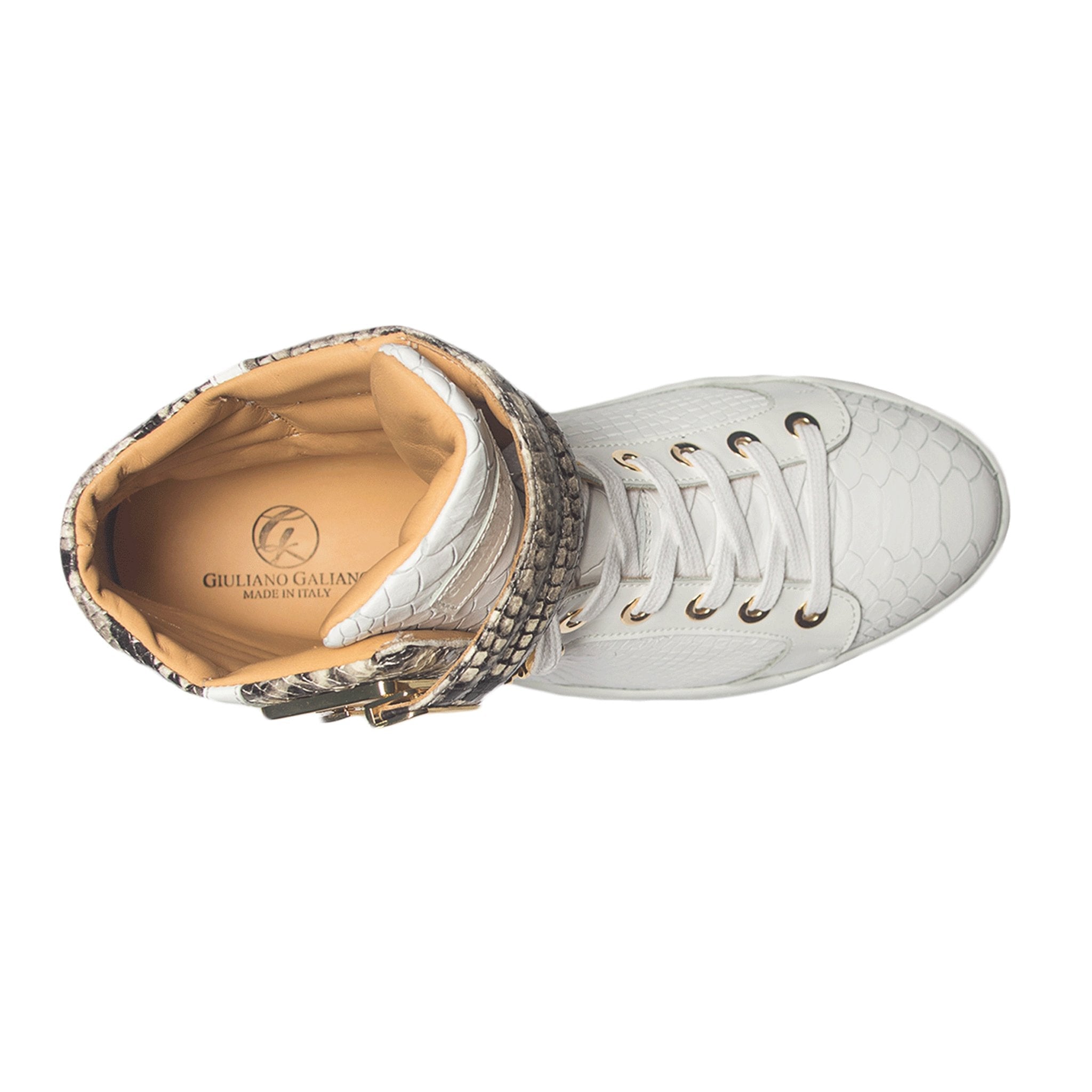 Black Soul II White | Grey | Python | Limited Edition - Giuliano Galiano | Handcrafted Luxury Sneakers Made In Italy