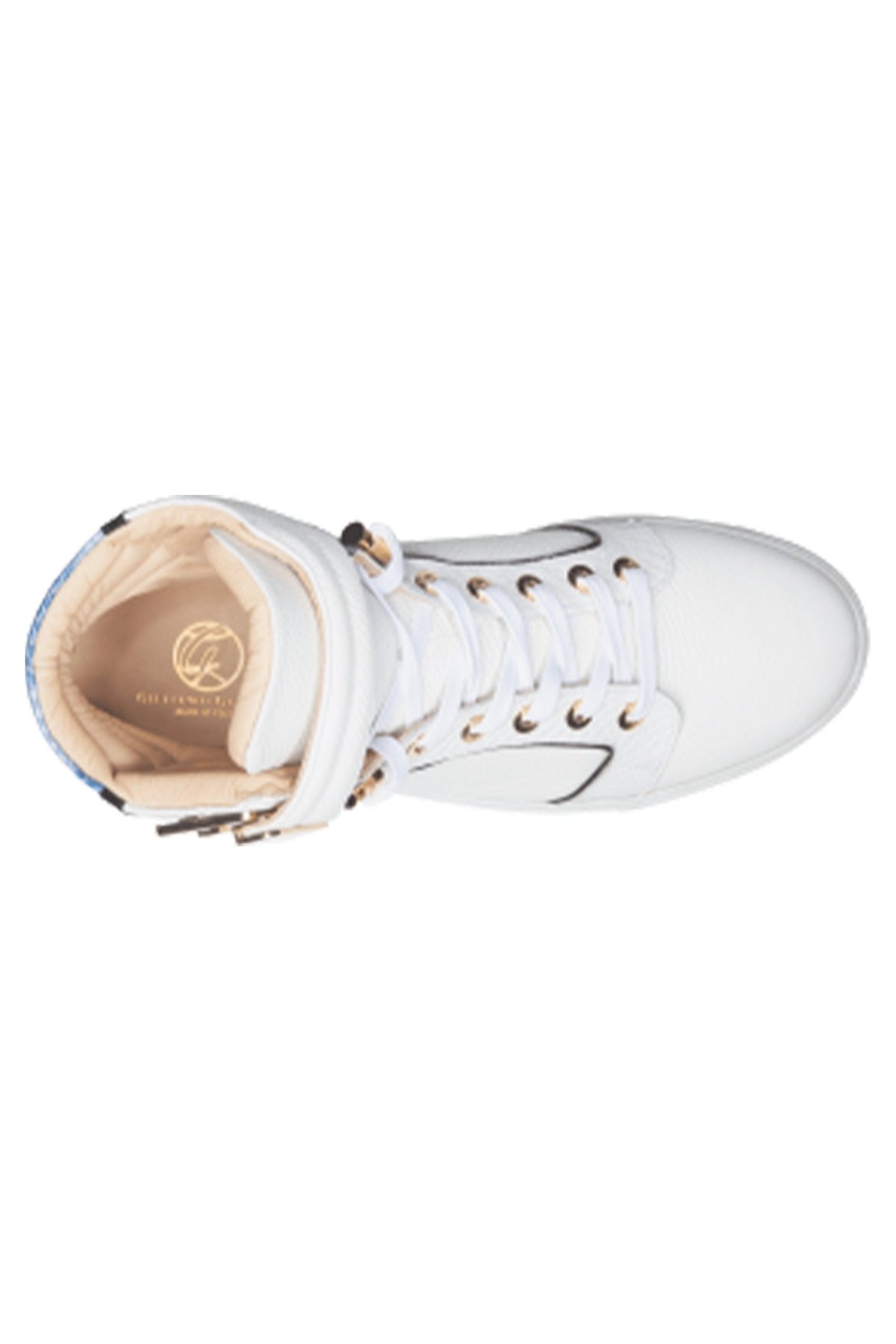 Black Soul White | Blue | Leather | Limited Edition - Giuliano Galiano | Handcrafted Luxury Sneakers Made In Italy