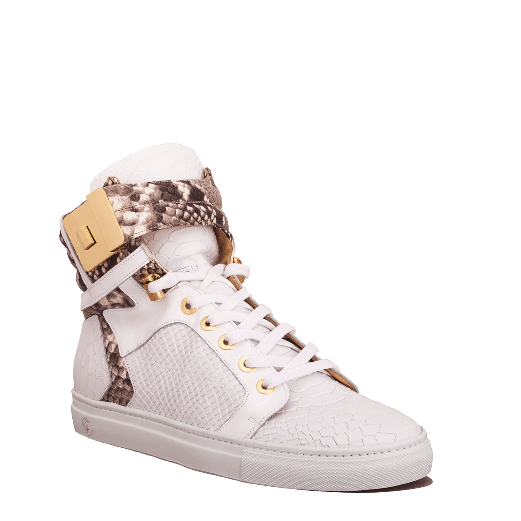 Black Soul White | Grey | Python | Limited Edition - Giuliano Galiano | Handcrafted Luxury Sneakers Made In Italy