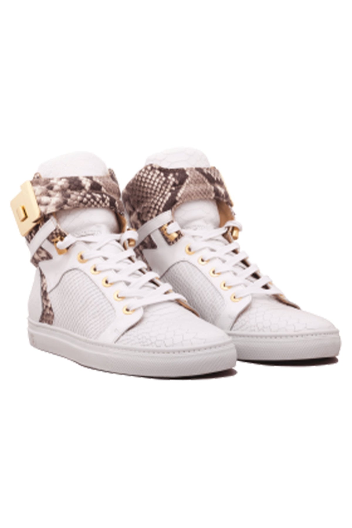 Black Soul White | Grey | Python | Limited Edition - Giuliano Galiano | Handcrafted Luxury Sneakers Made In Italy