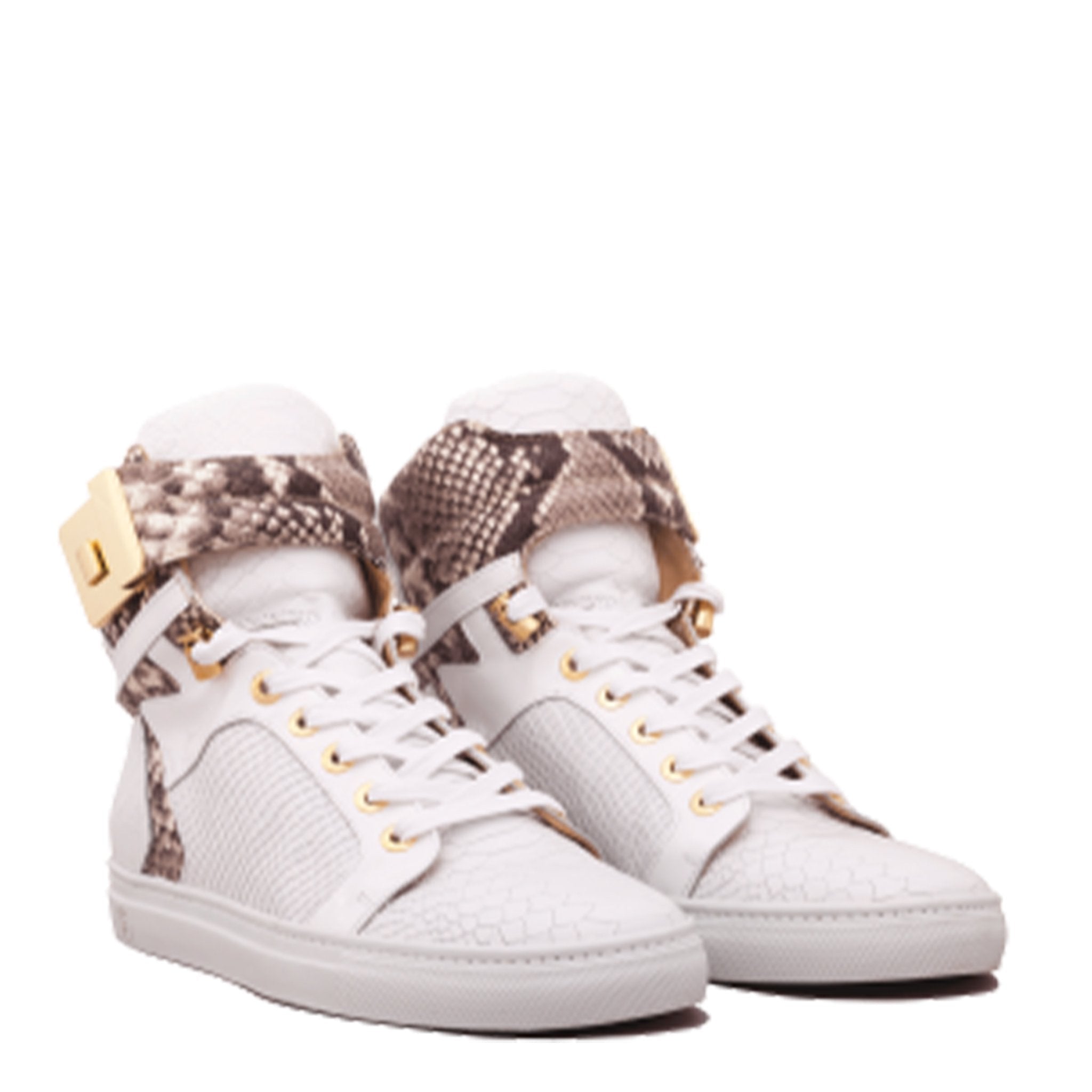 Black Soul White | Grey | Python | Limited Edition - Giuliano Galiano | Handcrafted Luxury Sneakers Made In Italy