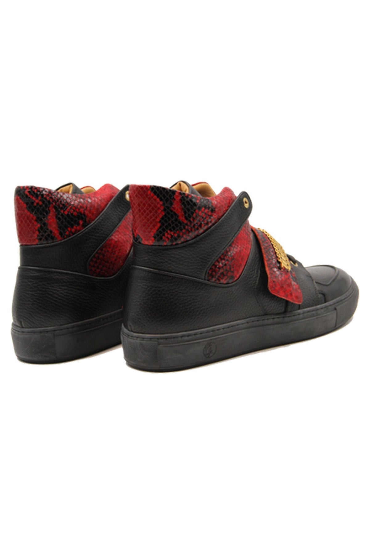Capri Black | Red | Leather | Limited Edition - Giuliano Galiano | Handcrafted Luxury Sneakers Made In Italy
