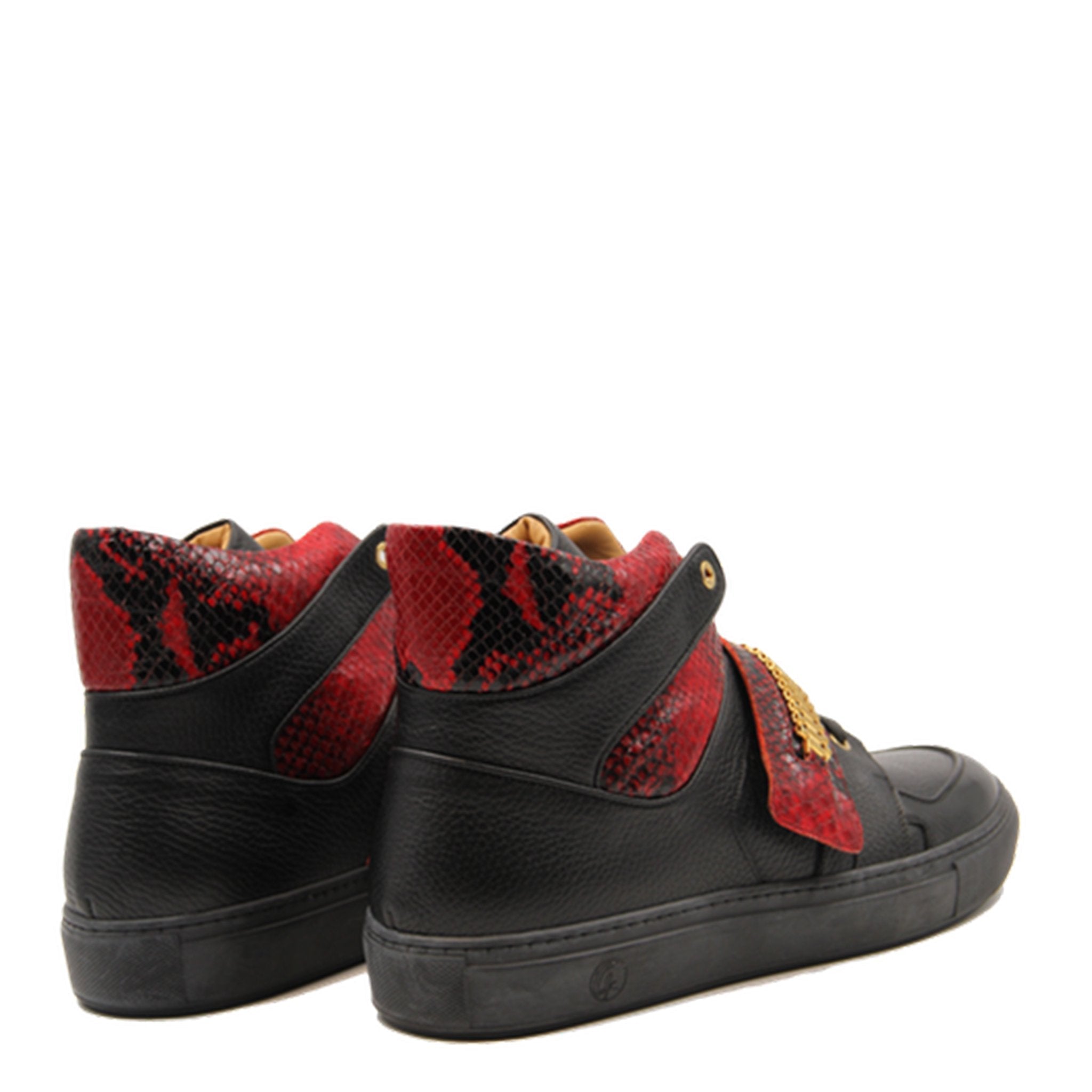 Capri Black | Red | Leather | Limited Edition - Giuliano Galiano | Handcrafted Luxury Sneakers Made In Italy
