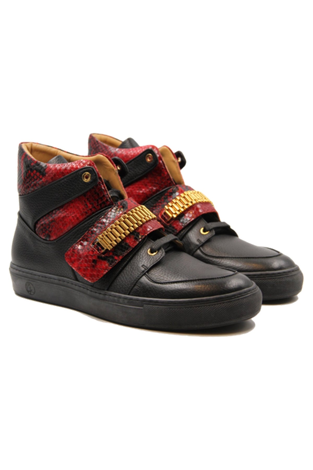 Capri Black | Red | Leather | Limited Edition - Giuliano Galiano | Handcrafted Luxury Sneakers Made In Italy