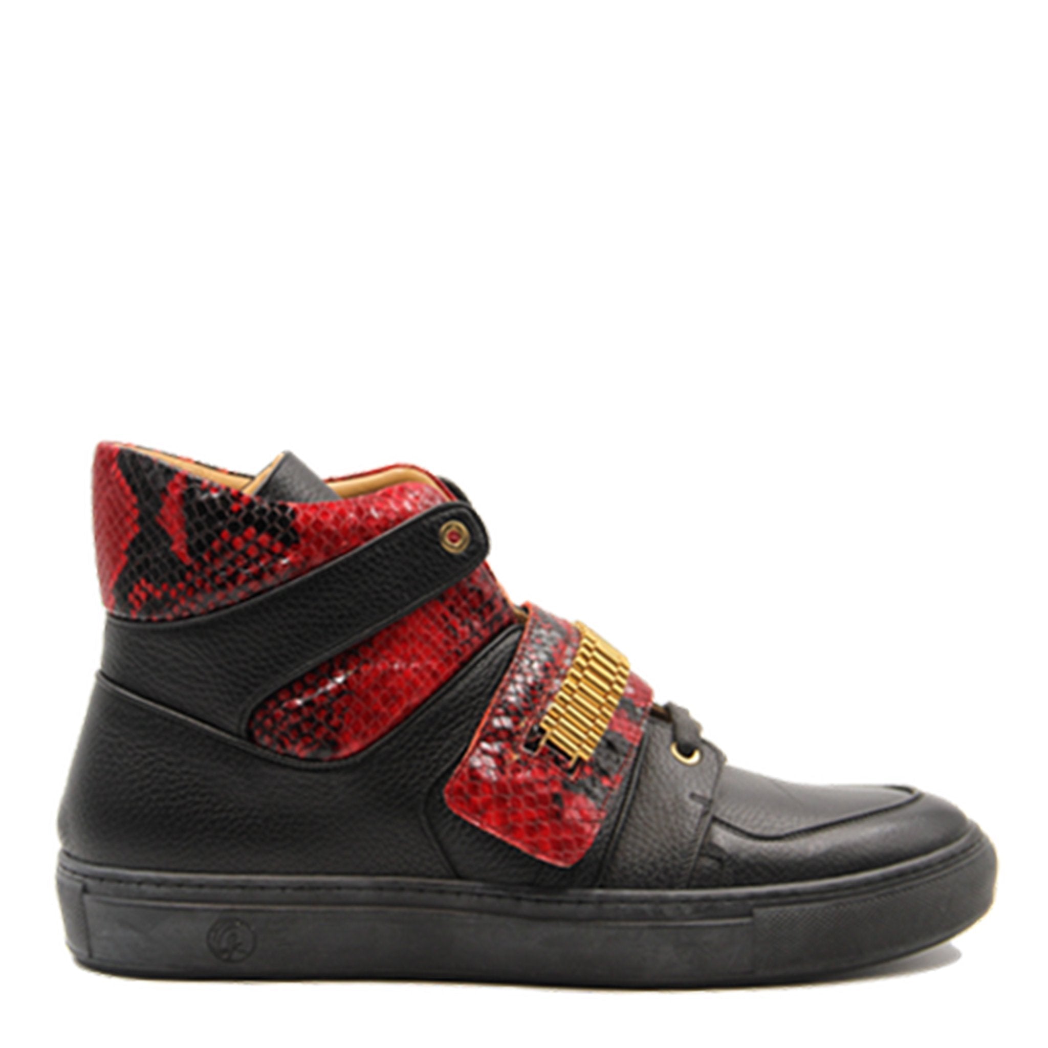 Capri Black | Red | Leather | Limited Edition - Giuliano Galiano | Handcrafted Luxury Sneakers Made In Italy