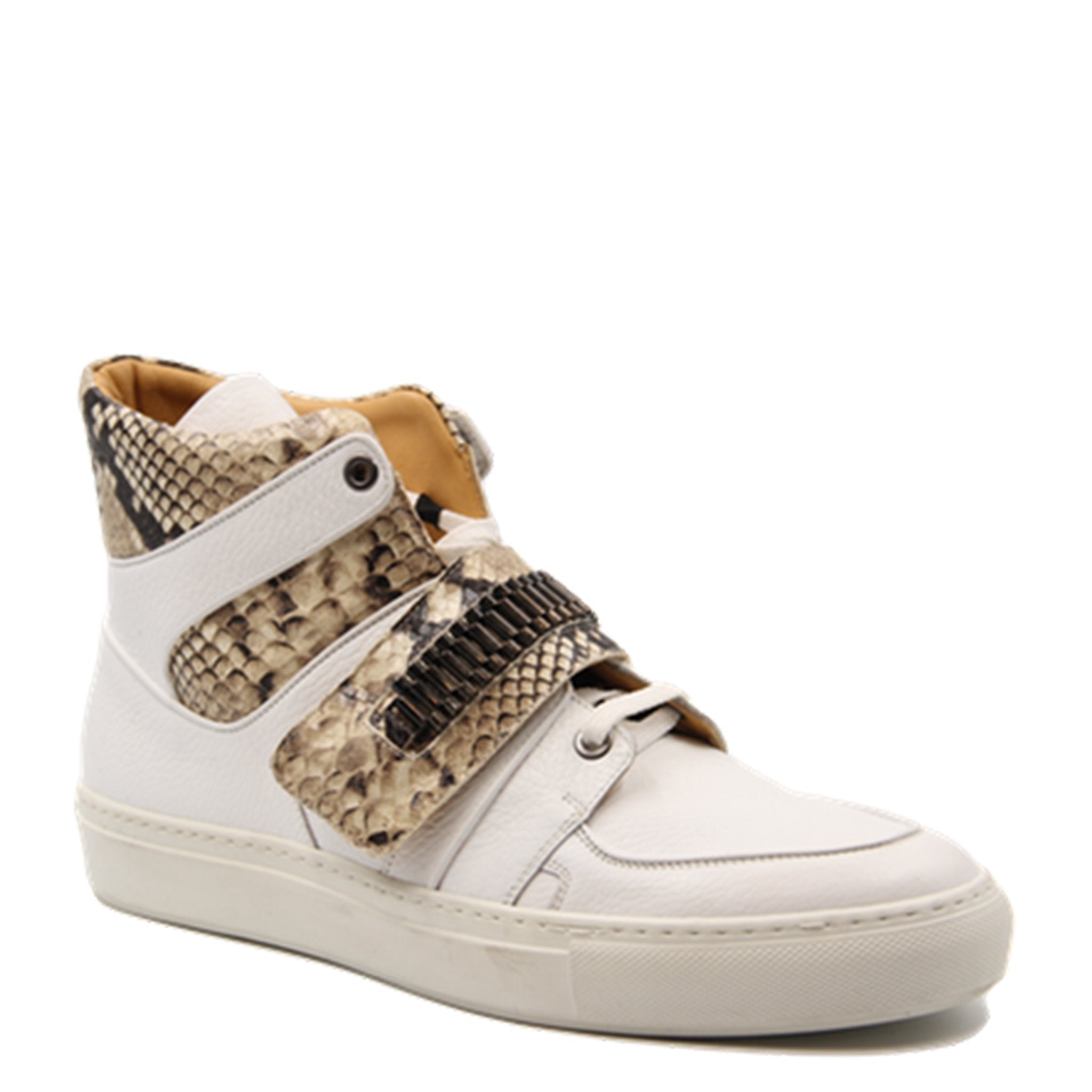 Capri White | Grey | Leather | Limited Edition - Giuliano Galiano | Handcrafted Luxury Sneakers Made In Italy