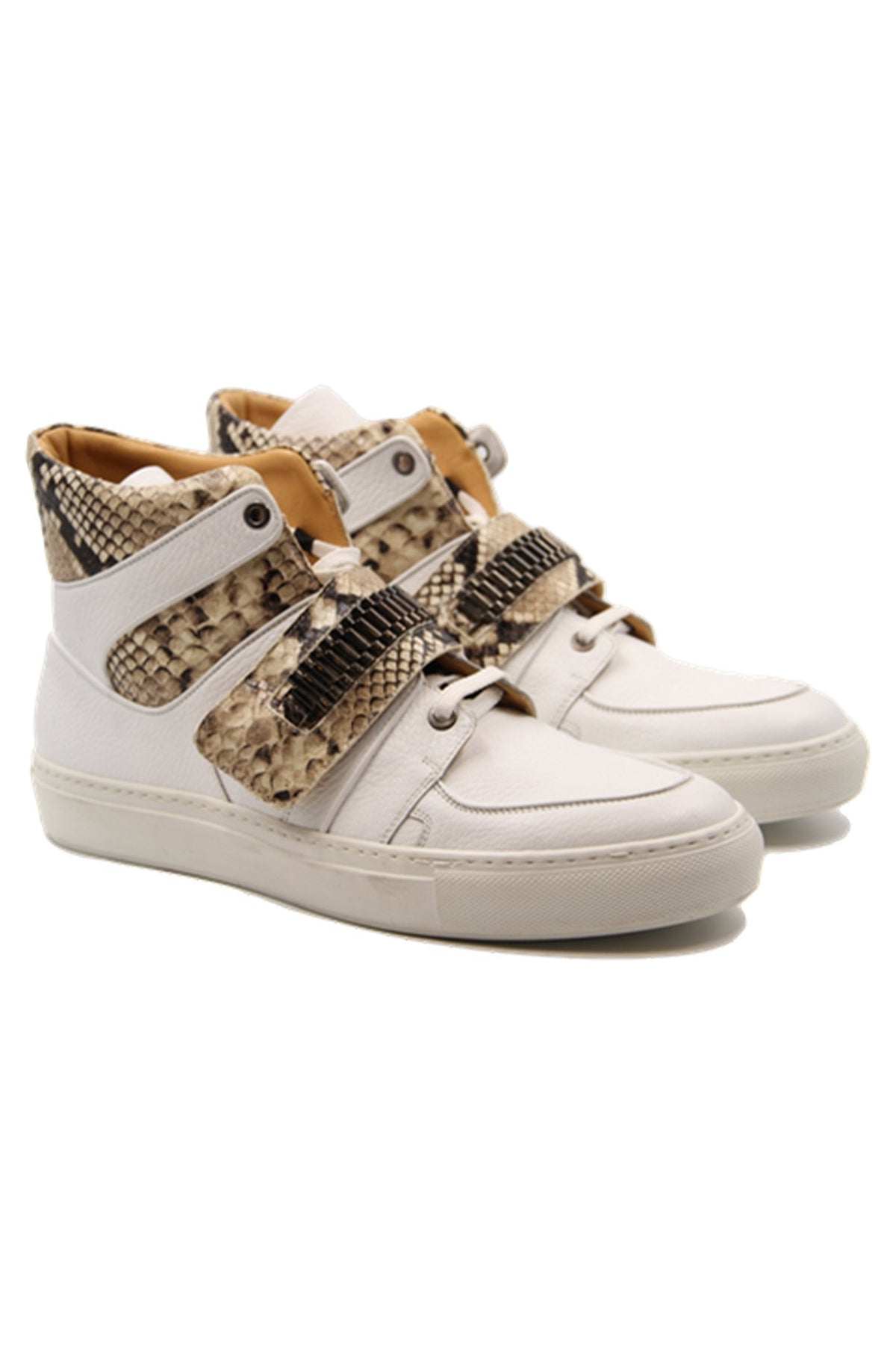 Capri White | Grey | Leather | Limited Edition - Giuliano Galiano | Handcrafted Luxury Sneakers Made In Italy