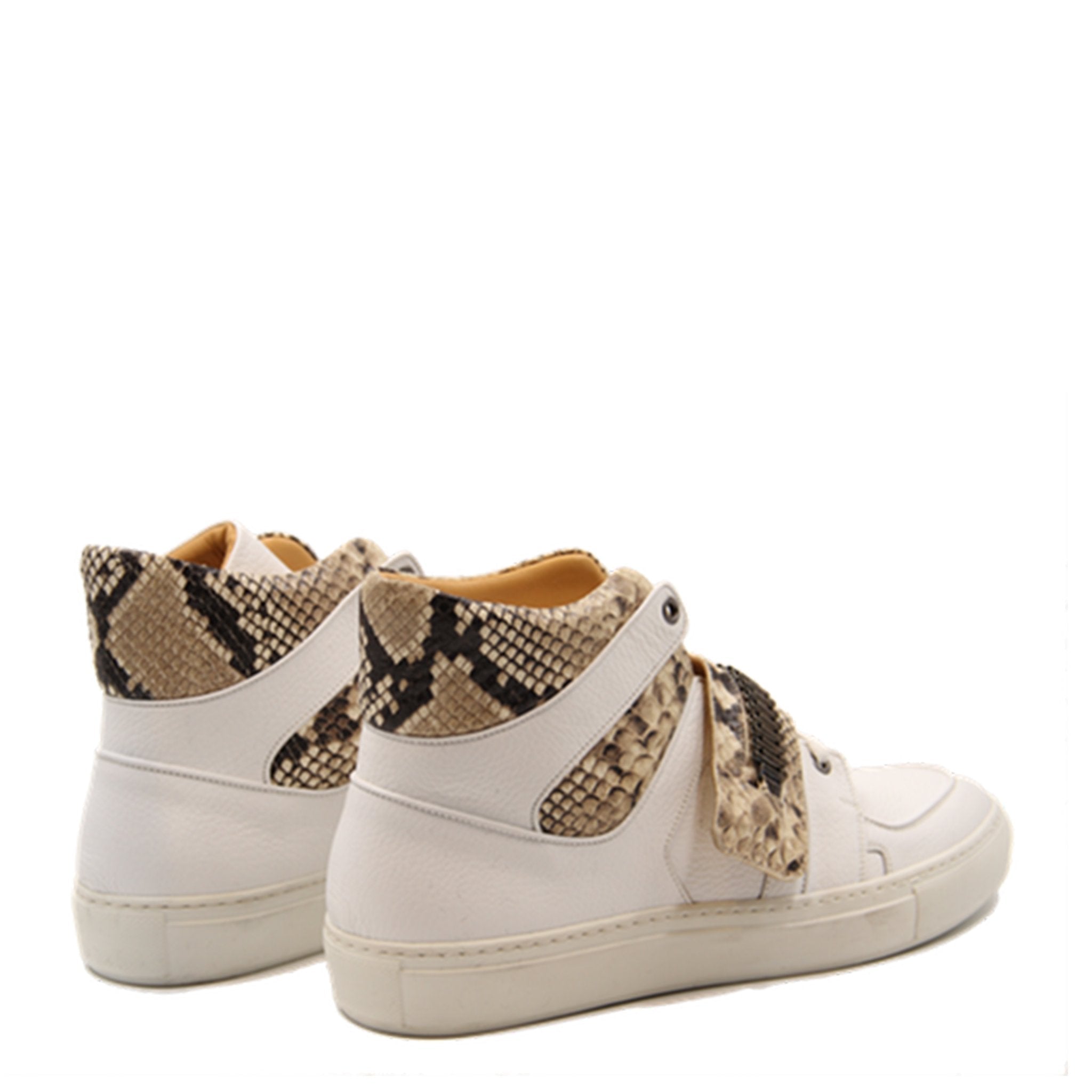 Capri White | Grey | Leather | Limited Edition - Giuliano Galiano | Handcrafted Luxury Sneakers Made In Italy