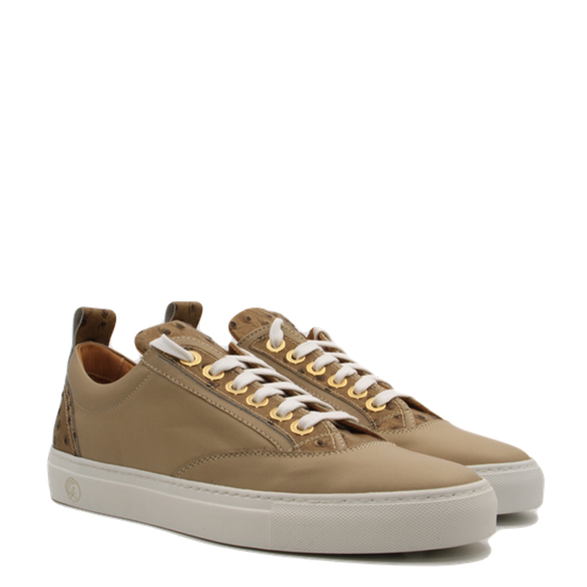 Caviar Low Beige | Beige | Leather | Limited Edition - Giuliano Galiano | Handcrafted Luxury Sneakers Made In Italy