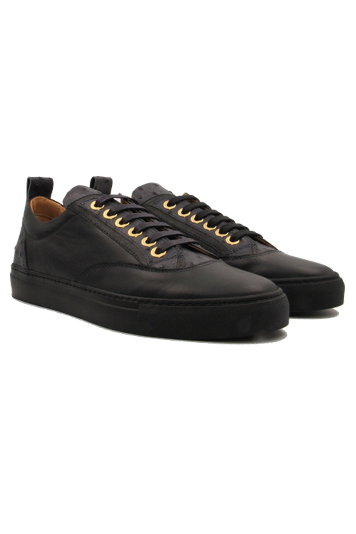 Caviar Low Black | Black | Leather | Limited Edition - Giuliano Galiano | Handcrafted Luxury Sneakers Made In Italy