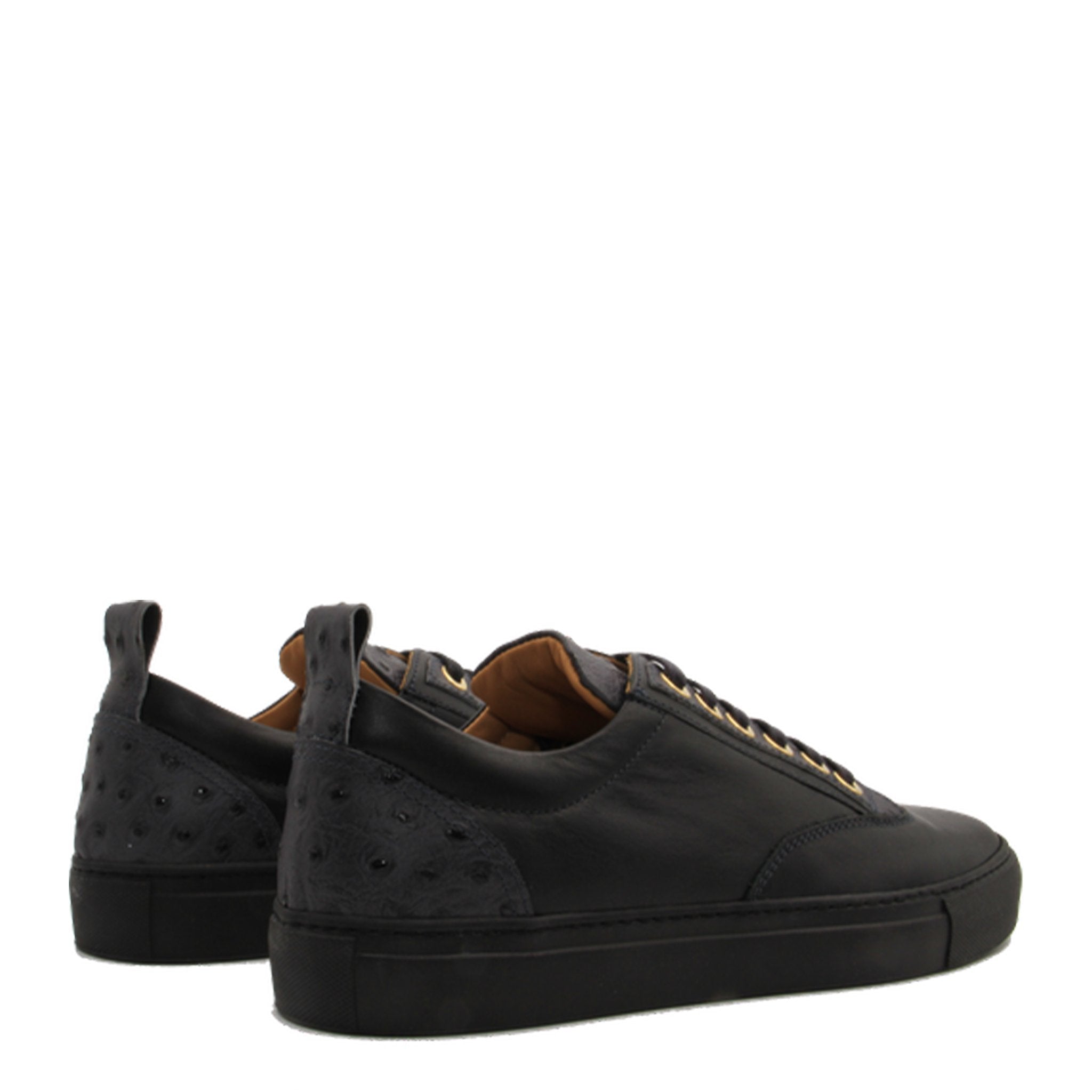 Caviar Low Black | Black | Leather | Limited Edition - Giuliano Galiano | Handcrafted Luxury Sneakers Made In Italy