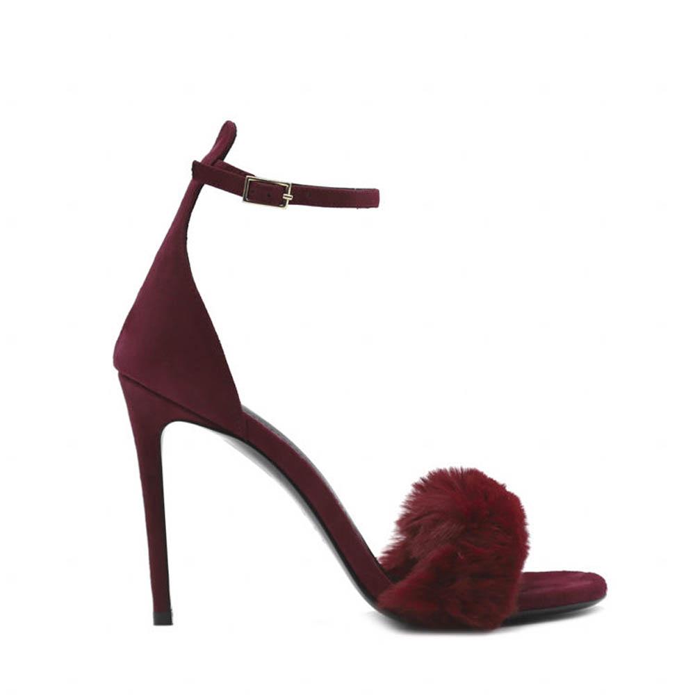 Sandalen Claire | Bordeaux | Pelle Scamosciata